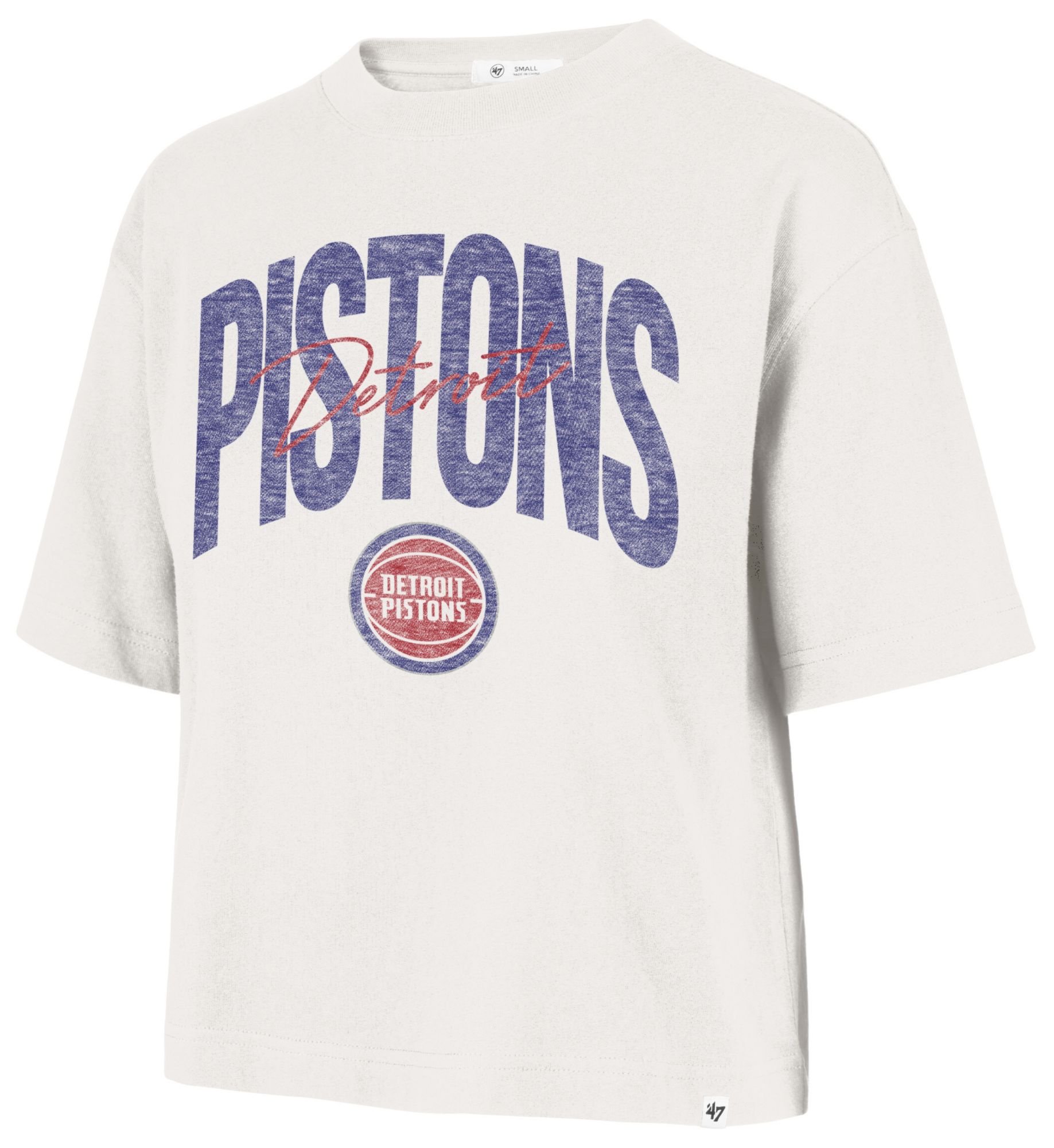 '47 Women's Detroit Pistons Off White Muse Reed City T-Shirt