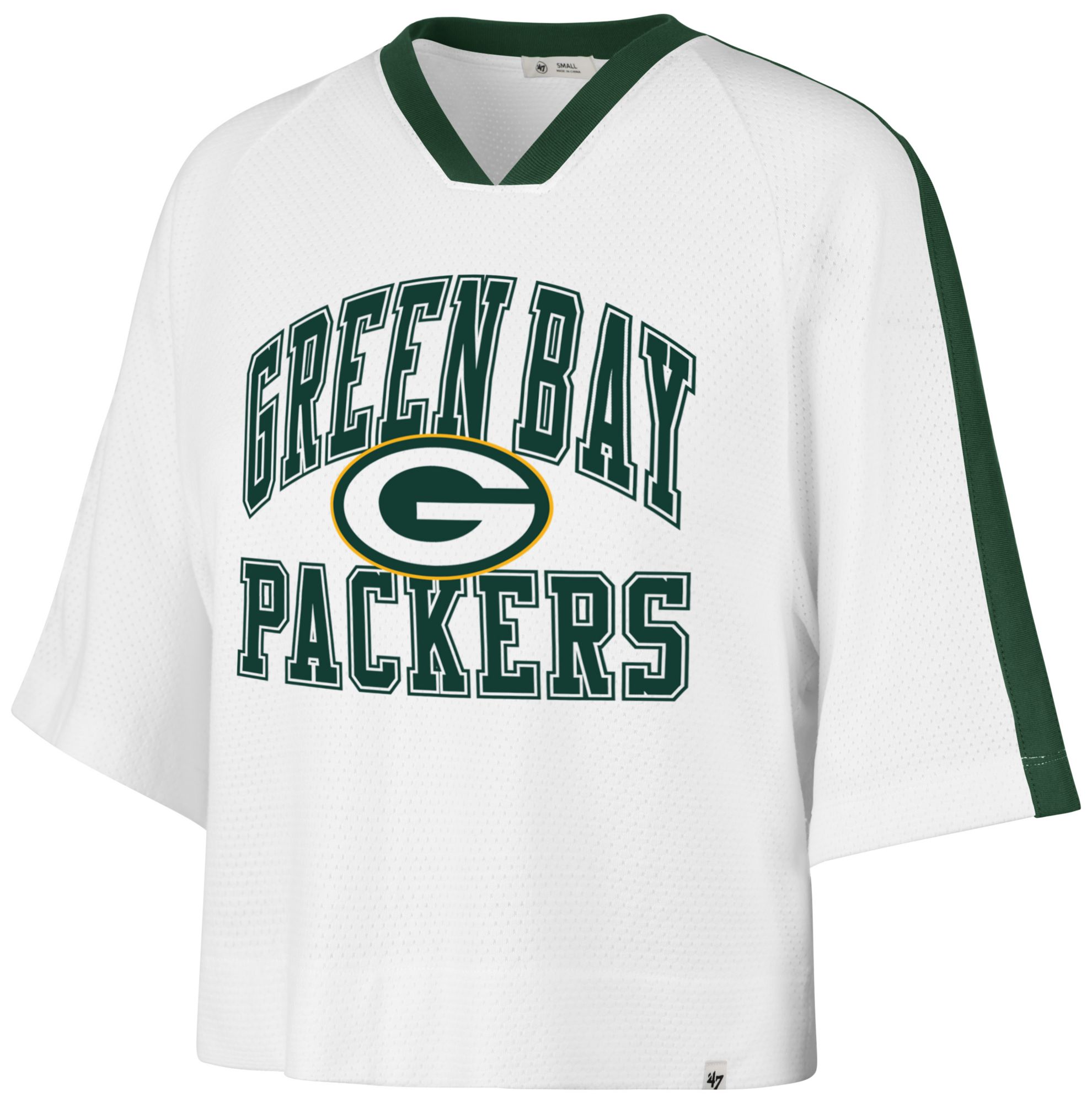 '47 Women's Green Bay Packers White Arch Jersey Long Sleeve Shirt