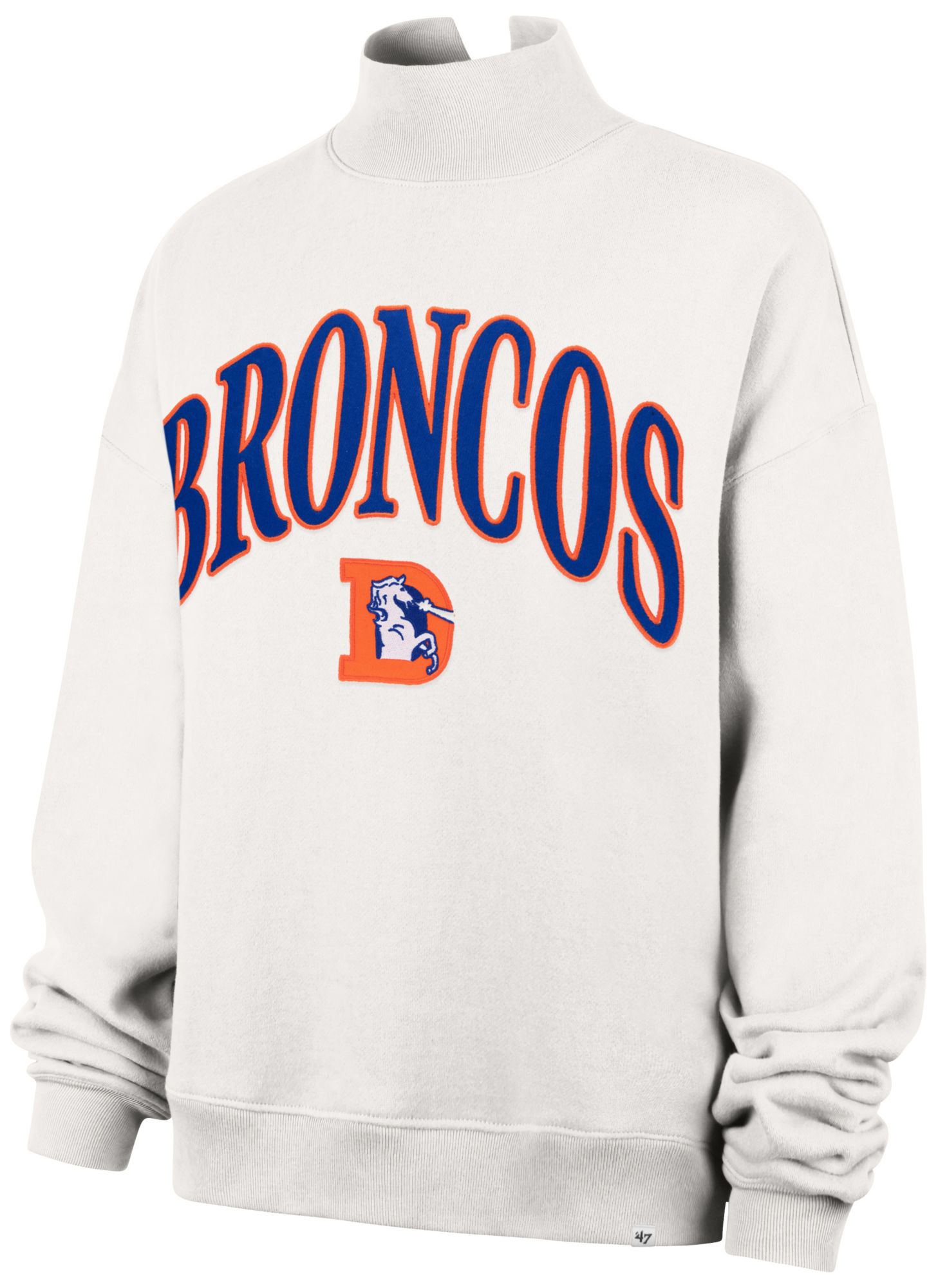 47 Women's Denver Broncos Vantage Mock Neck Sweatshirt
