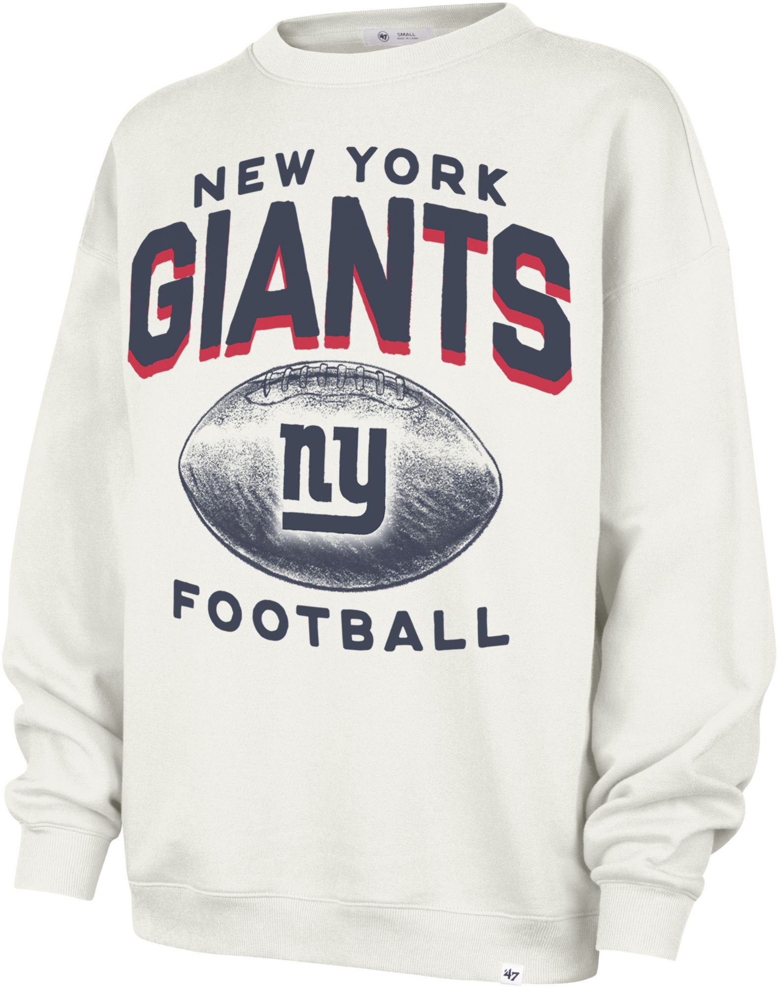 '47 Women's New York Giants Cloud Oversized Crewneck Sweatshirt