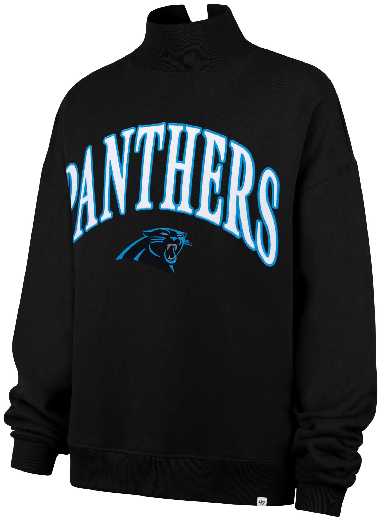 '47 Women's Carolina Panthers Vintage Mockneck Sweatshirt