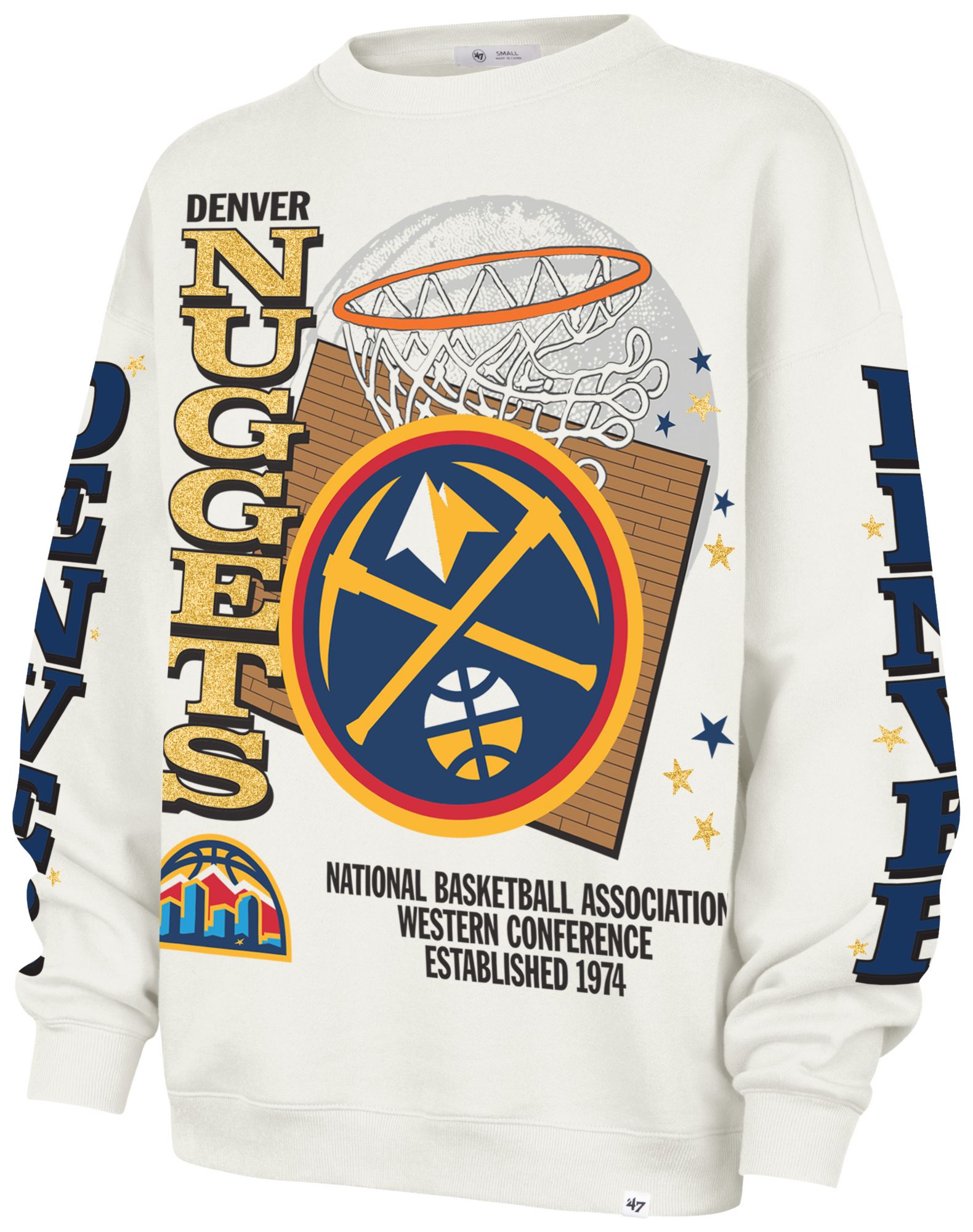 '47 Women's Denver Nuggets Thunderous Oversized Crewneck Sweatshirt