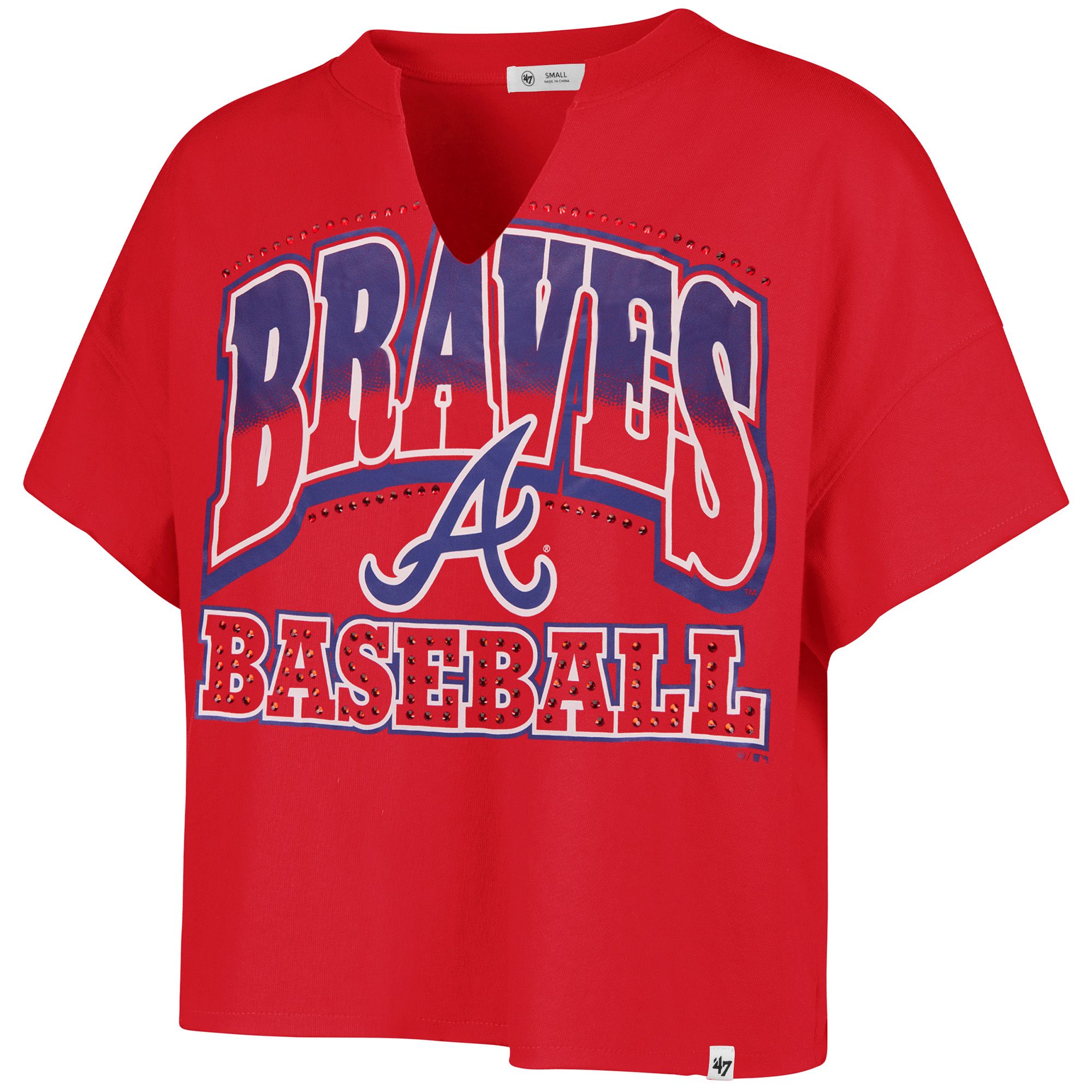 '47 Women's Atlanta Braves Win Big Cropped T-Shirt