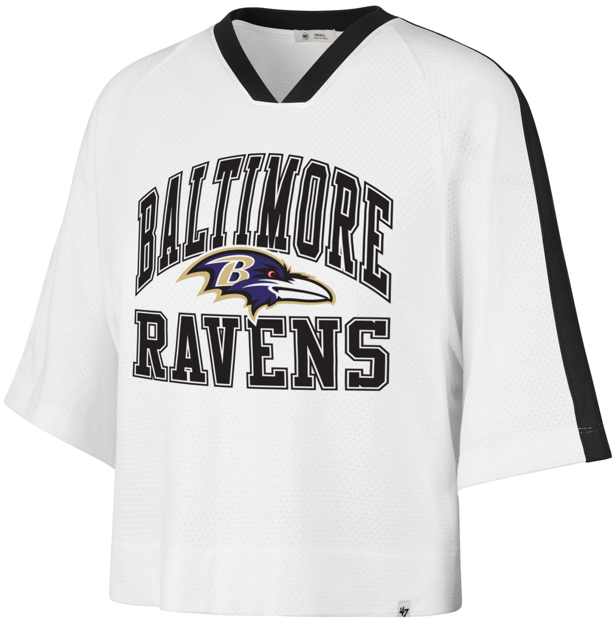 '47 Women's Baltimore Ravens White Arch Jersey Long Sleeve Shirt