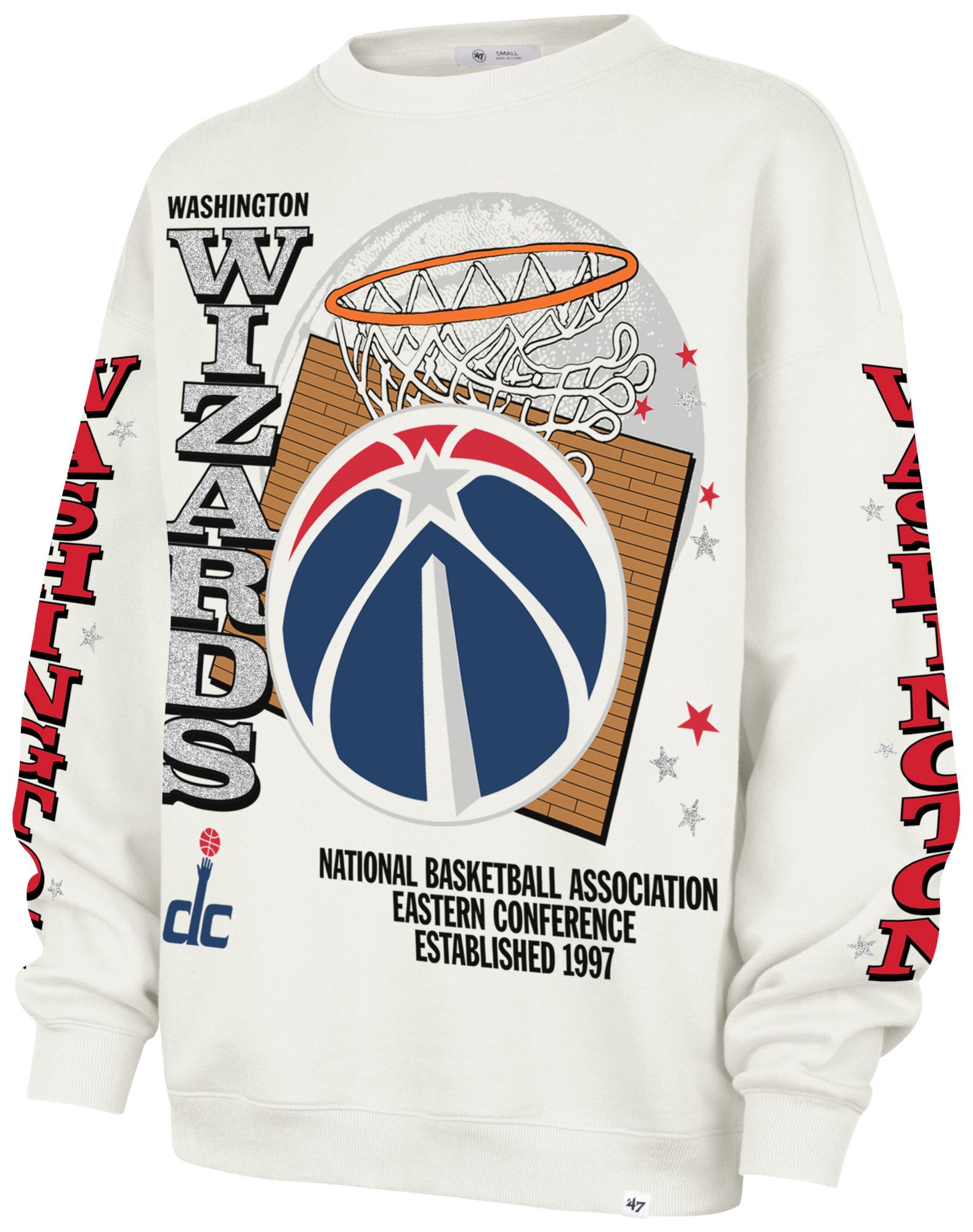 '47 Women's Washington Wizards Thunderous Oversized Crewneck Sweatshirt