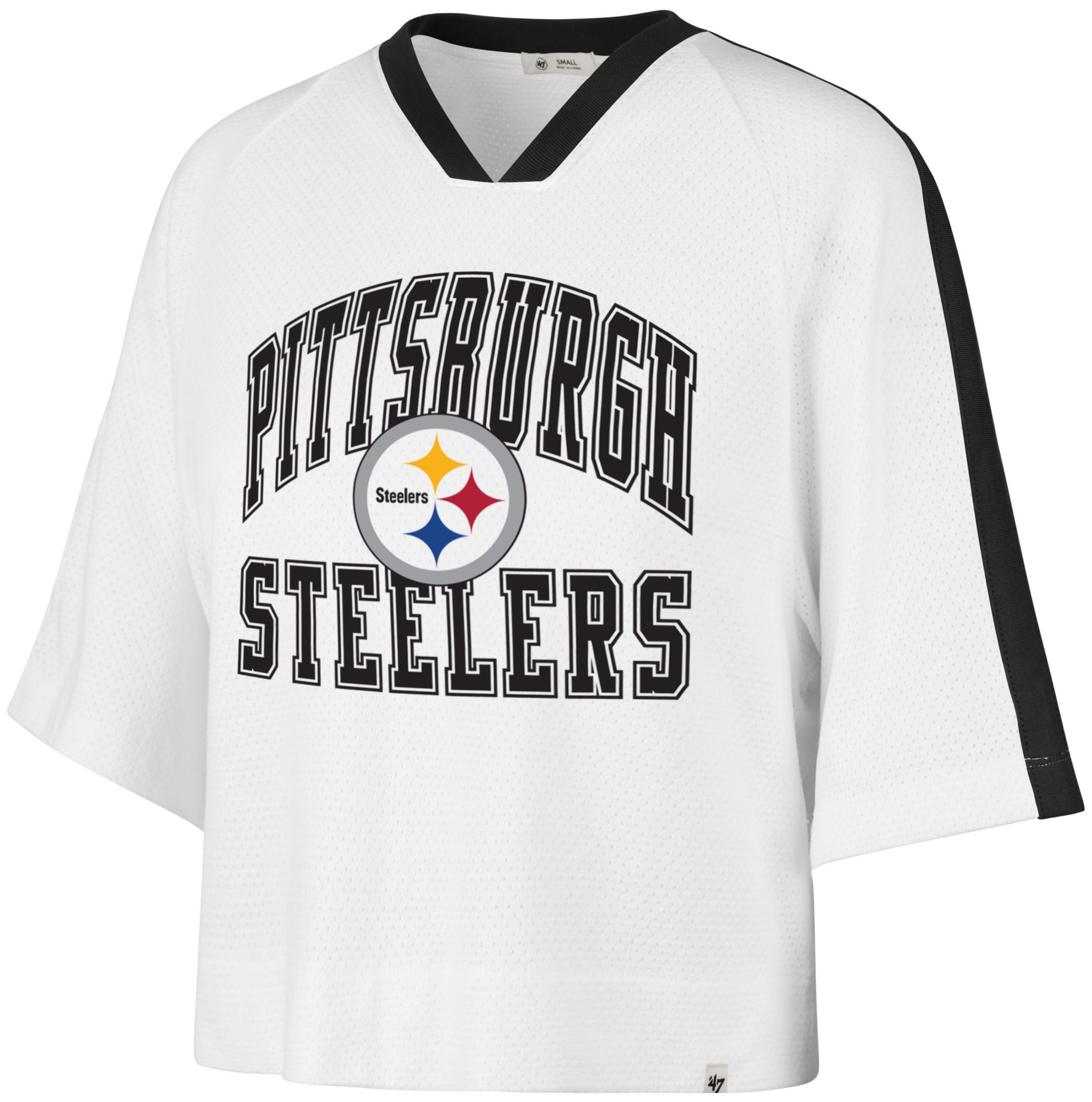 '47 Women's Pittsburgh Steelers White Arch Jersey Long Sleeve Shirt