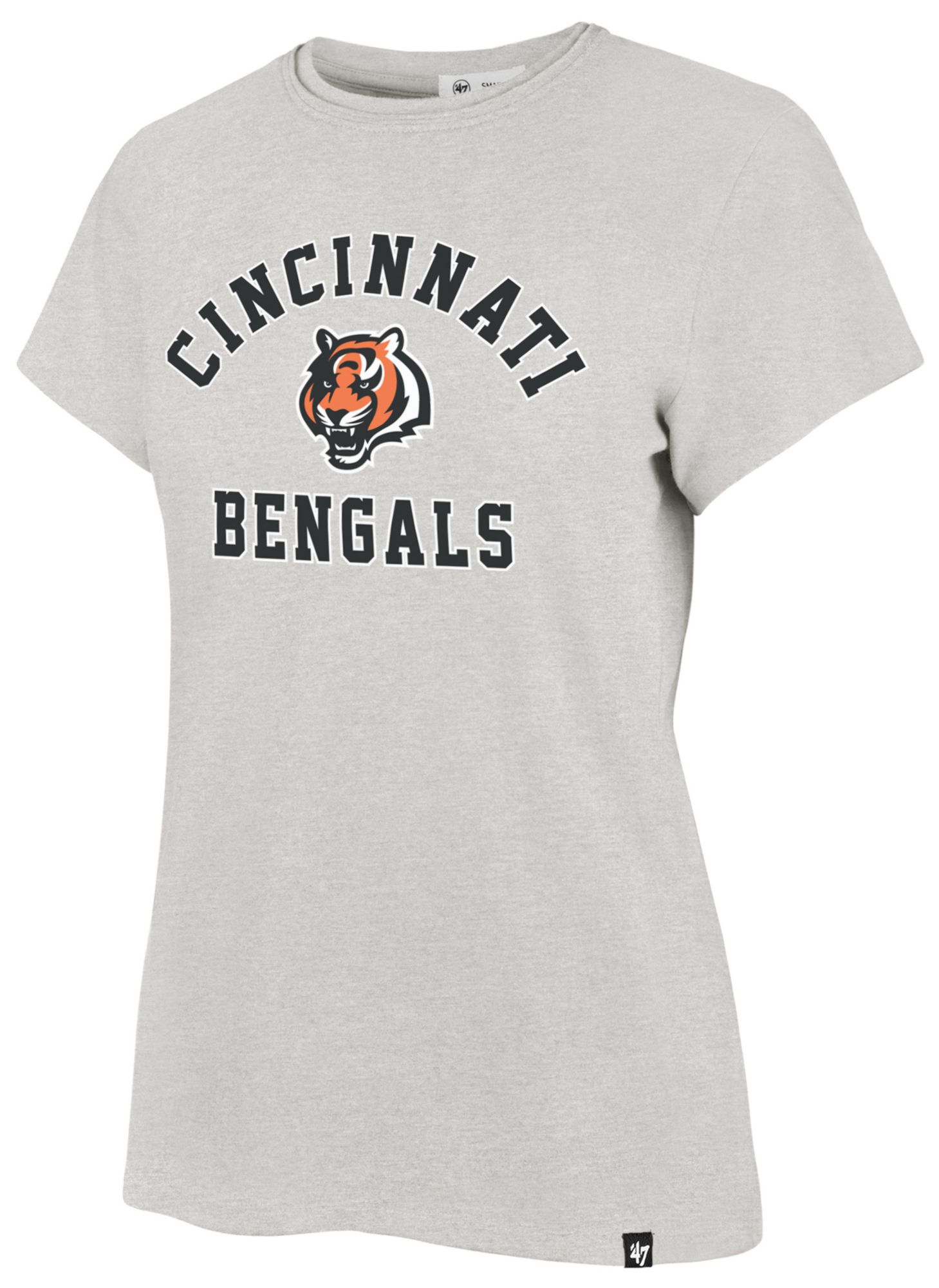 '47 Women's Cincinnati Bengals Gray Varsity Arch Frankie T-Shirt