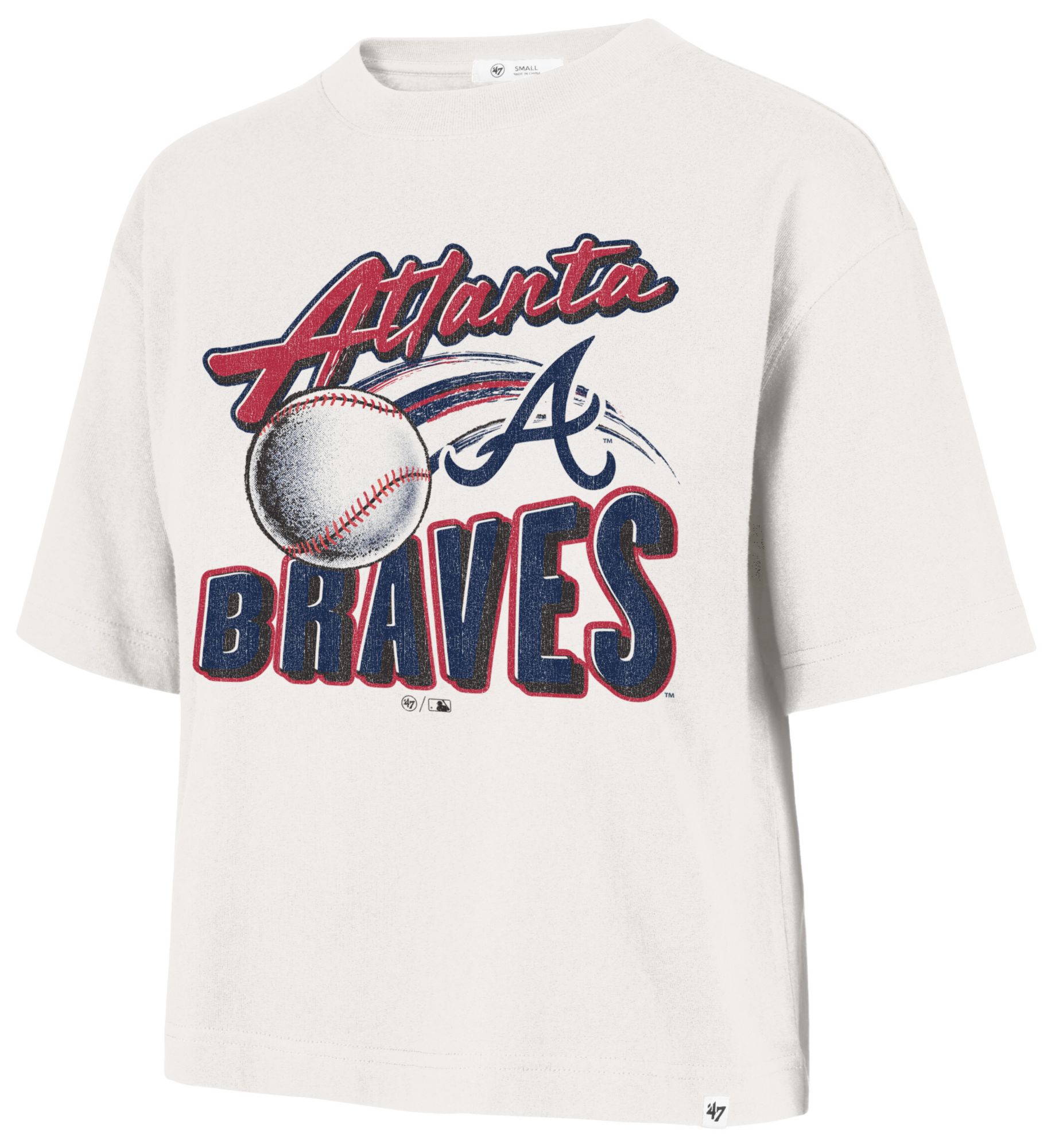 '47 Women's Atlanta Braves White Reed City Dime Time T-Shirt