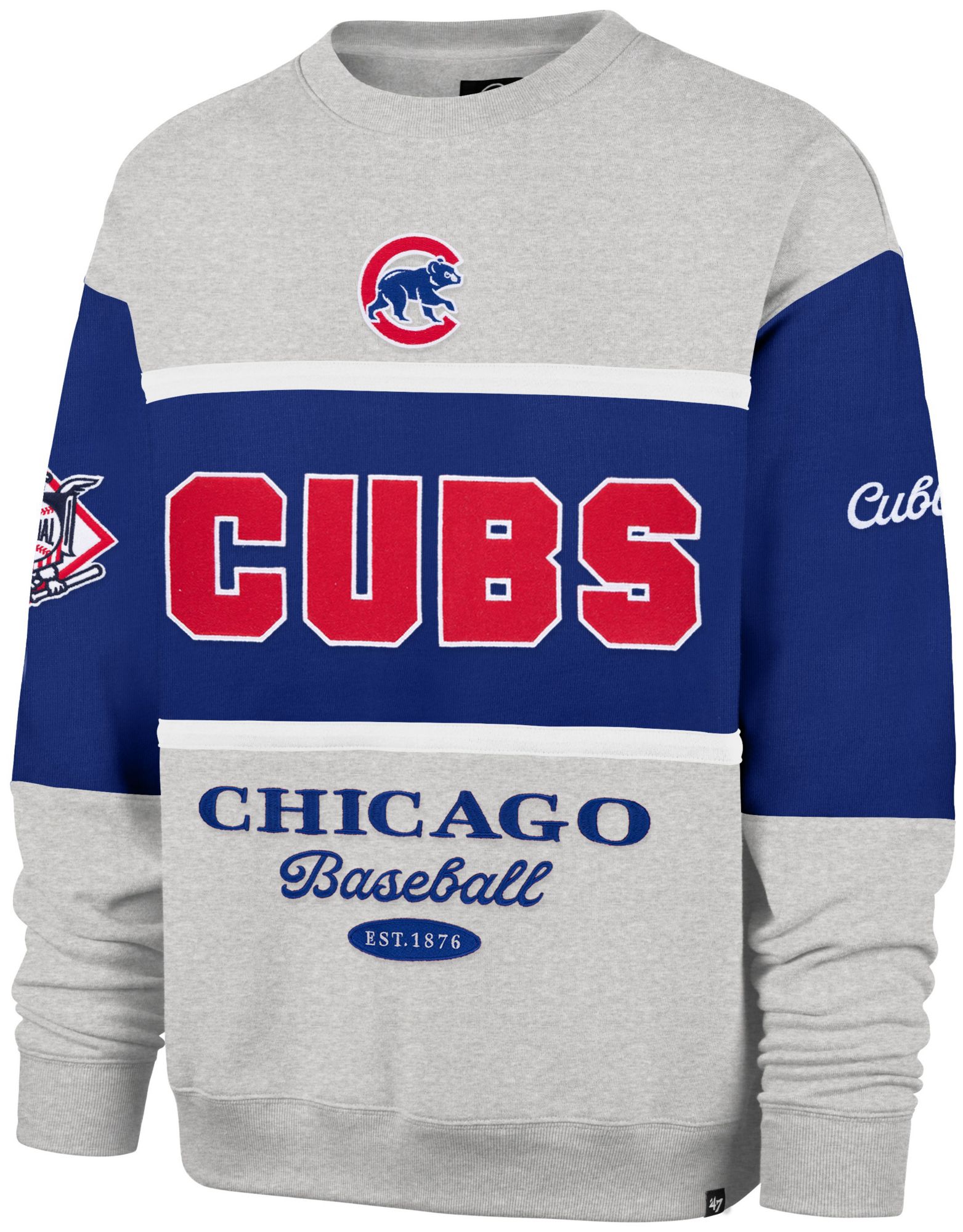 '47 Women's Chicago Cubs Royal Maximalist Crewneck Sweatshirt