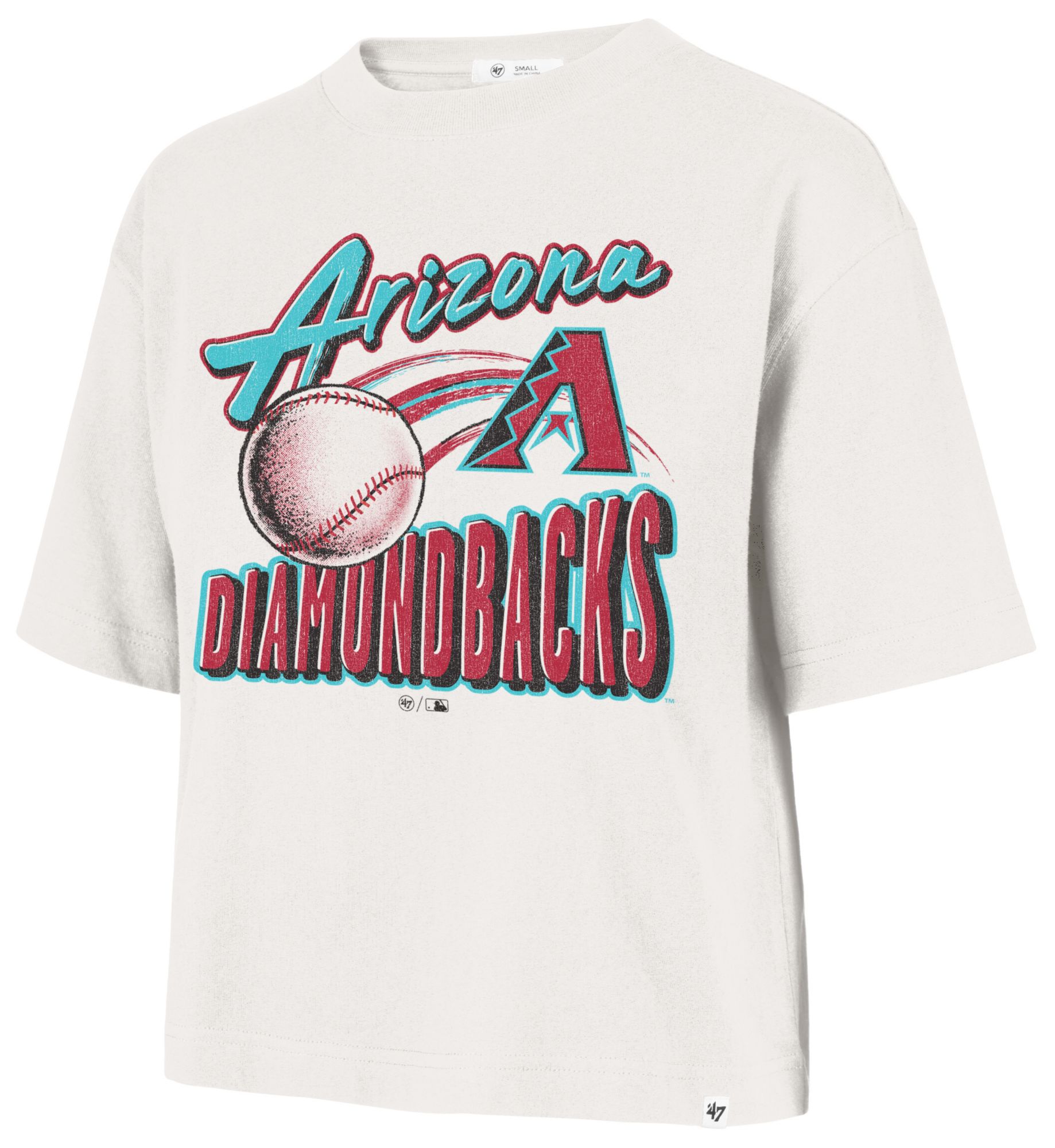 '47 Women's Arizona Diamondbacks White Reed City Dime Time T-Shirt