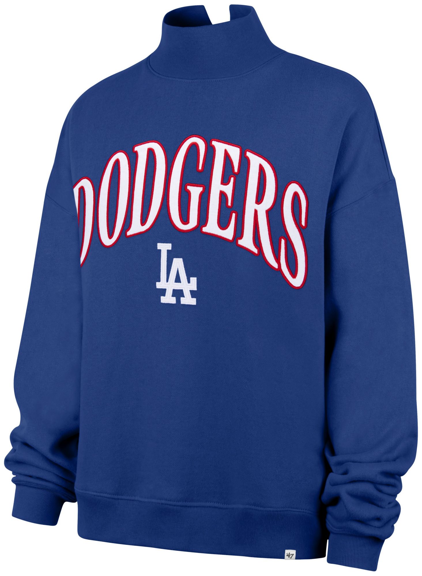 '47 Women's Los Angeles Dodgers Royal Vintage Mock Neck Sweatshirt