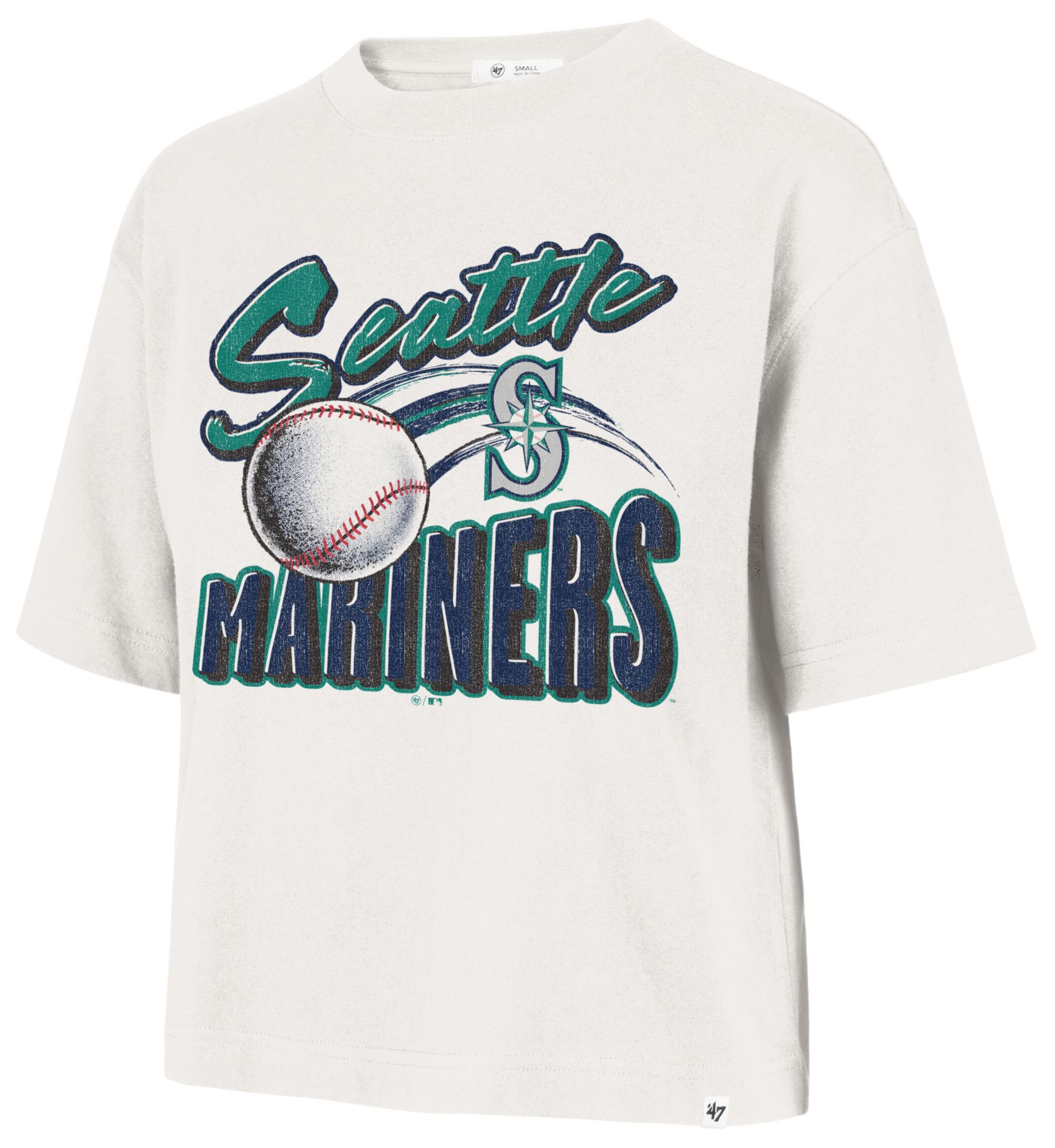 '47 Women's Seattle Mariners White Reed City Dime Time T-Shirt