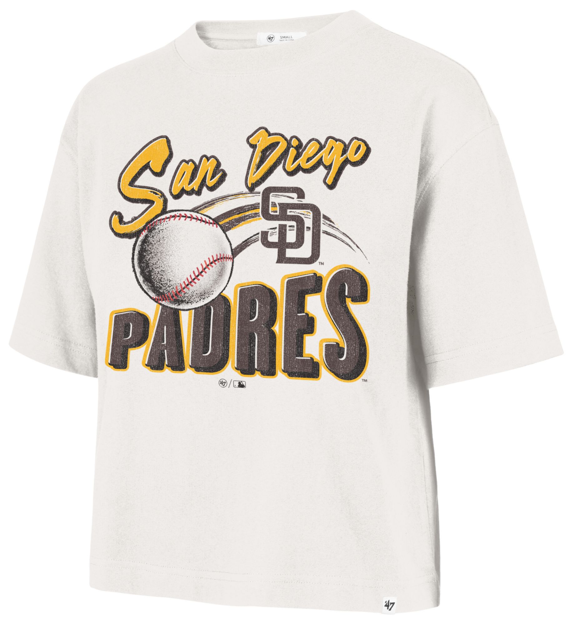 '47 Women's San Diego Padres White Reed City Dime Time T-Shirt