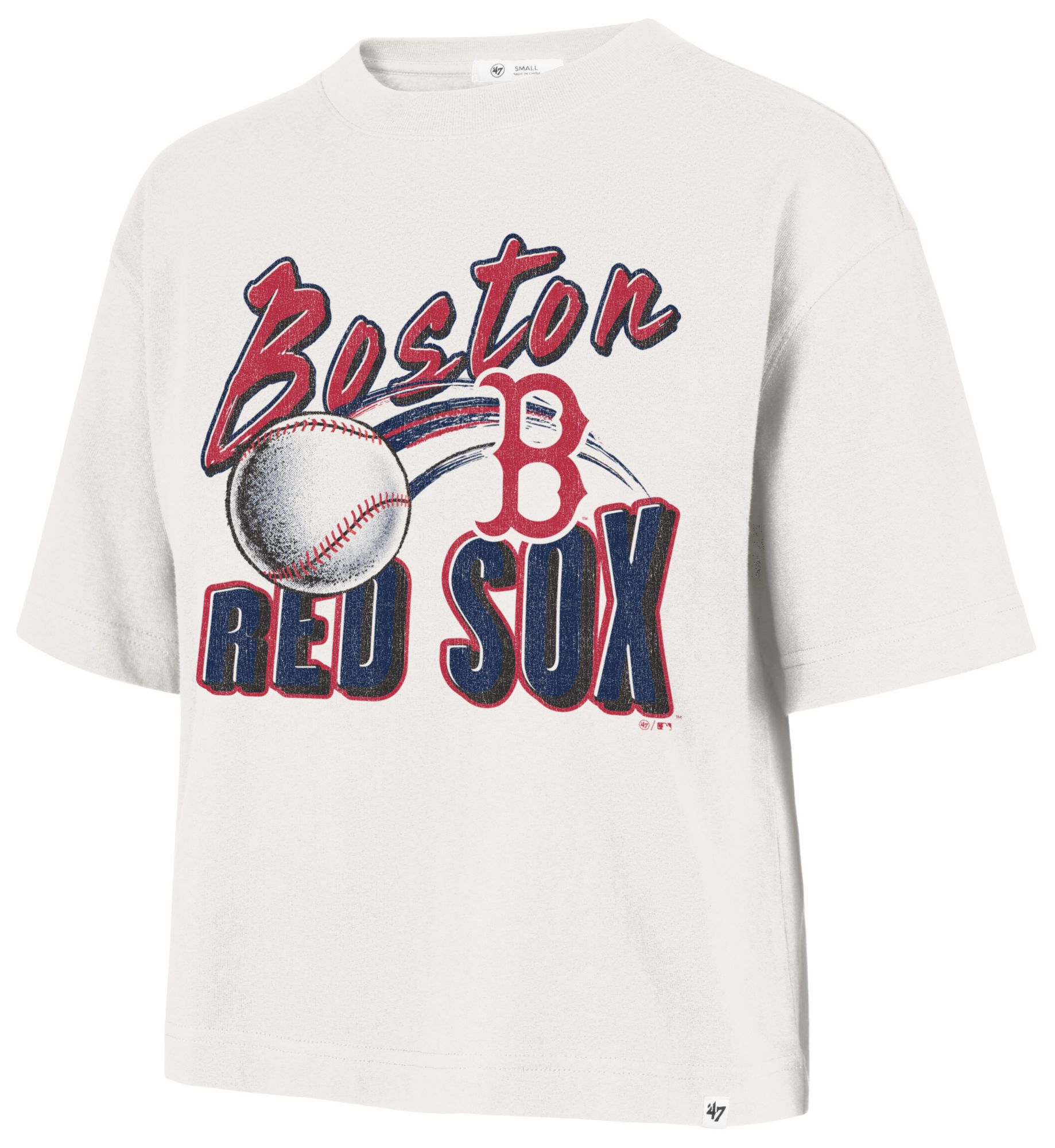 '47 Women's Boston Red Sox White Reed City Dime Time T-Shirt