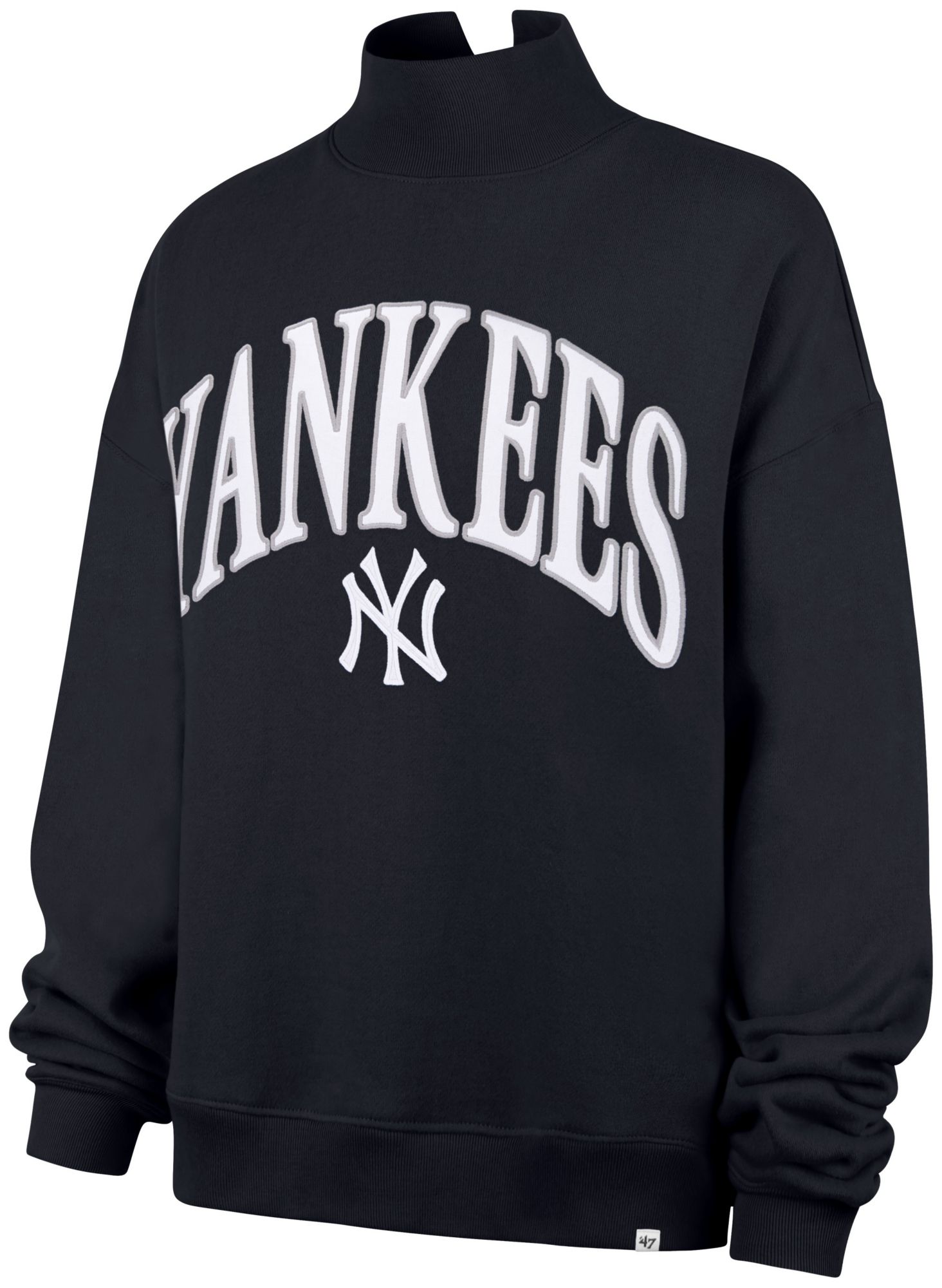 '47 Women's New York Yankees Navy Vintage Mock Neck Sweatshirt