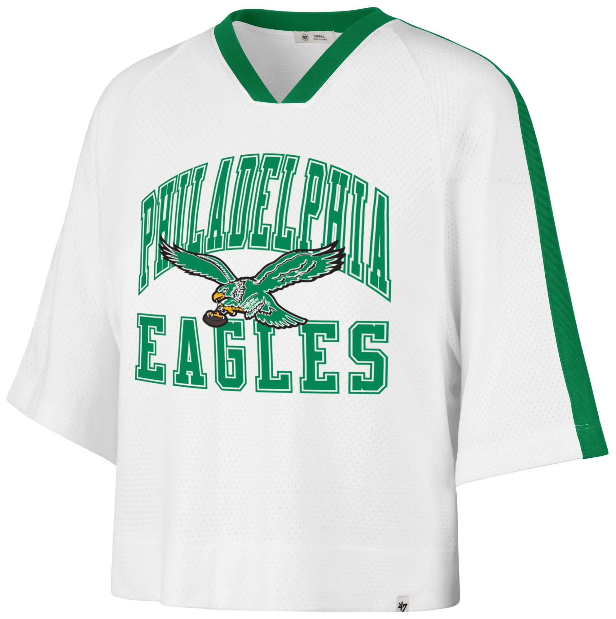 '47 Women's Philadelphia Eagles White Arch Jersey Long Sleeve Shirt