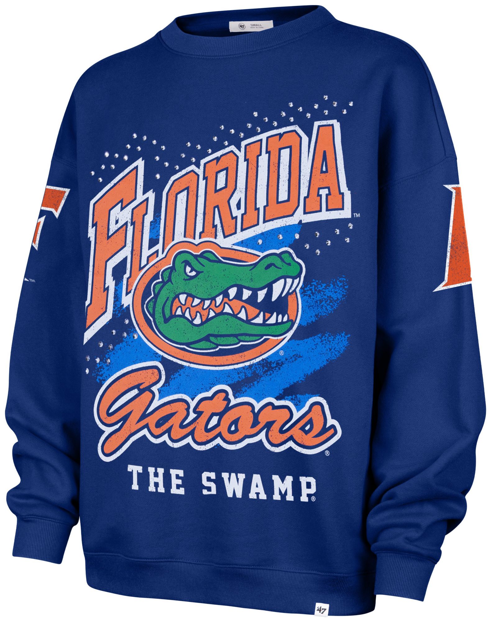 '47 Women's Florida Gators Royal Gemstone Crewneck Sweatshirt
