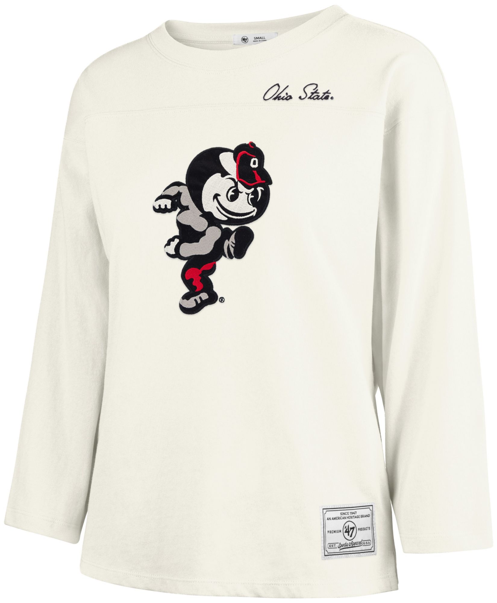 47 Women's Ohio State Buckeyes Ivory Long Sleeve Shirt