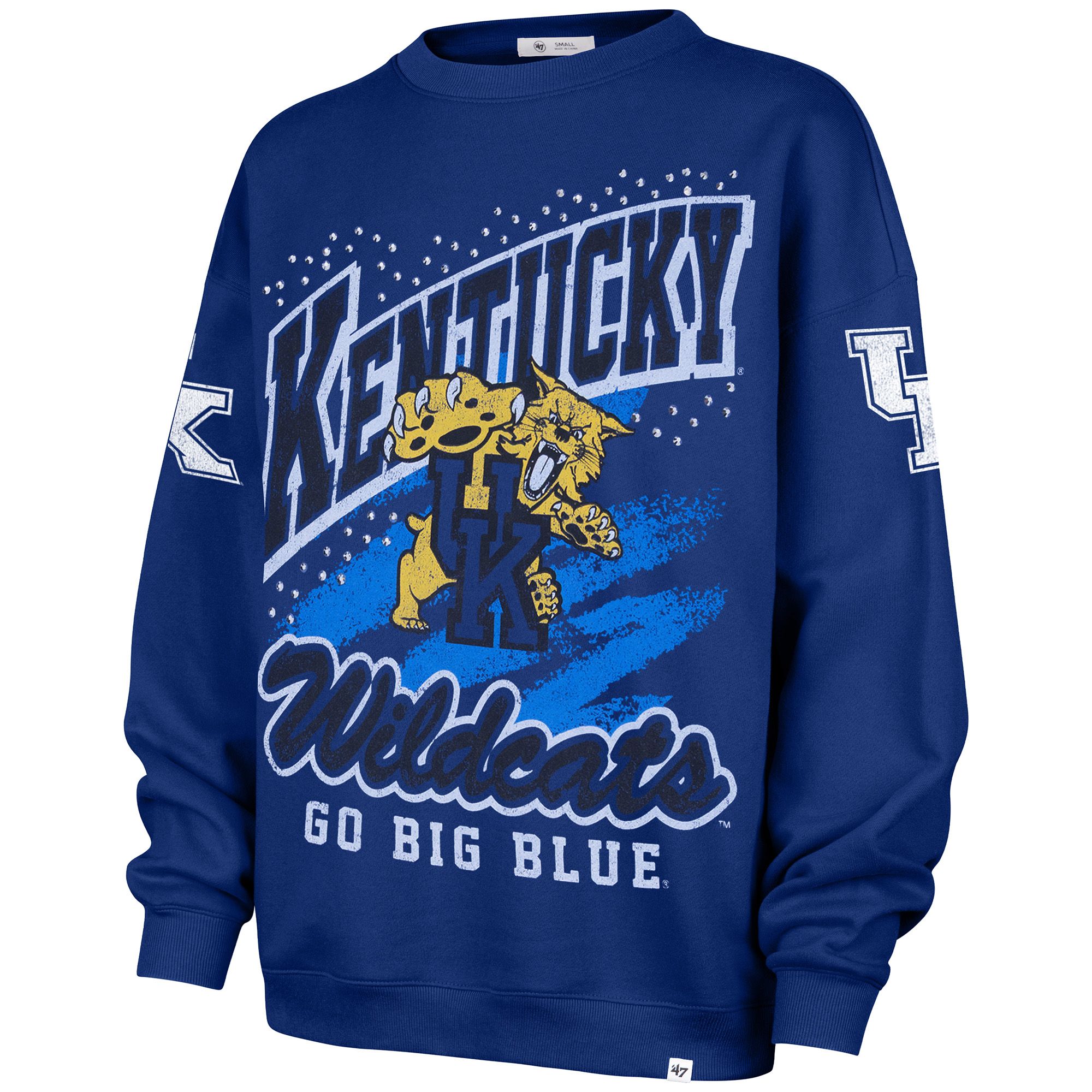 '47 Women's Kentucky Wildcats Royal Gemstone Crewneck Sweatshirt
