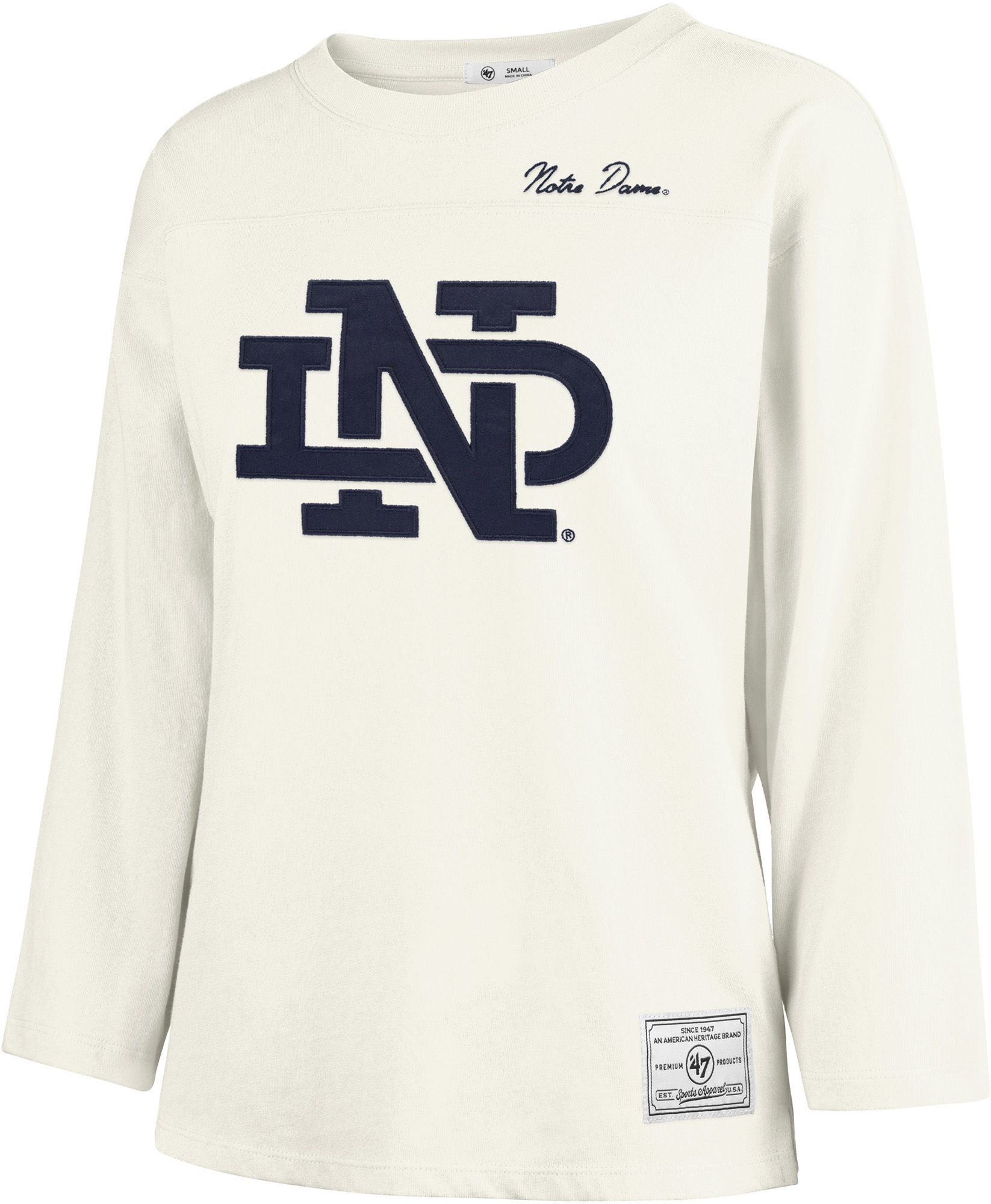 47 Women's Notre Dame Fighting Irish Ivory Long Sleeve Shirt