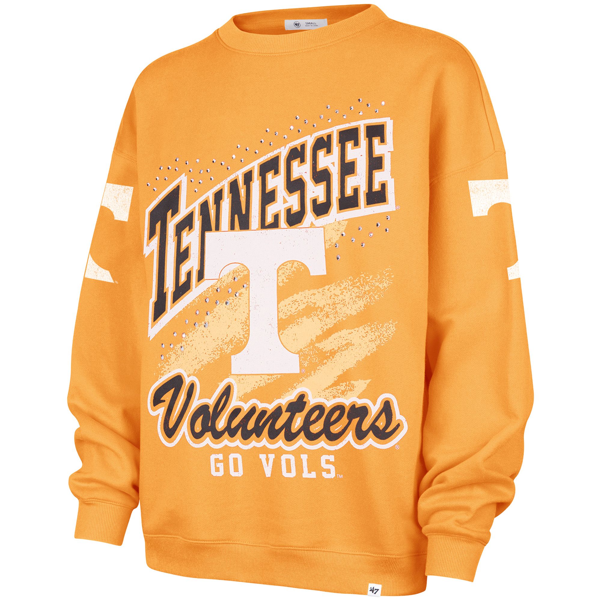 '47 Women's Tennessee Volunteers Orange Gemstone Crewneck Sweatshirt