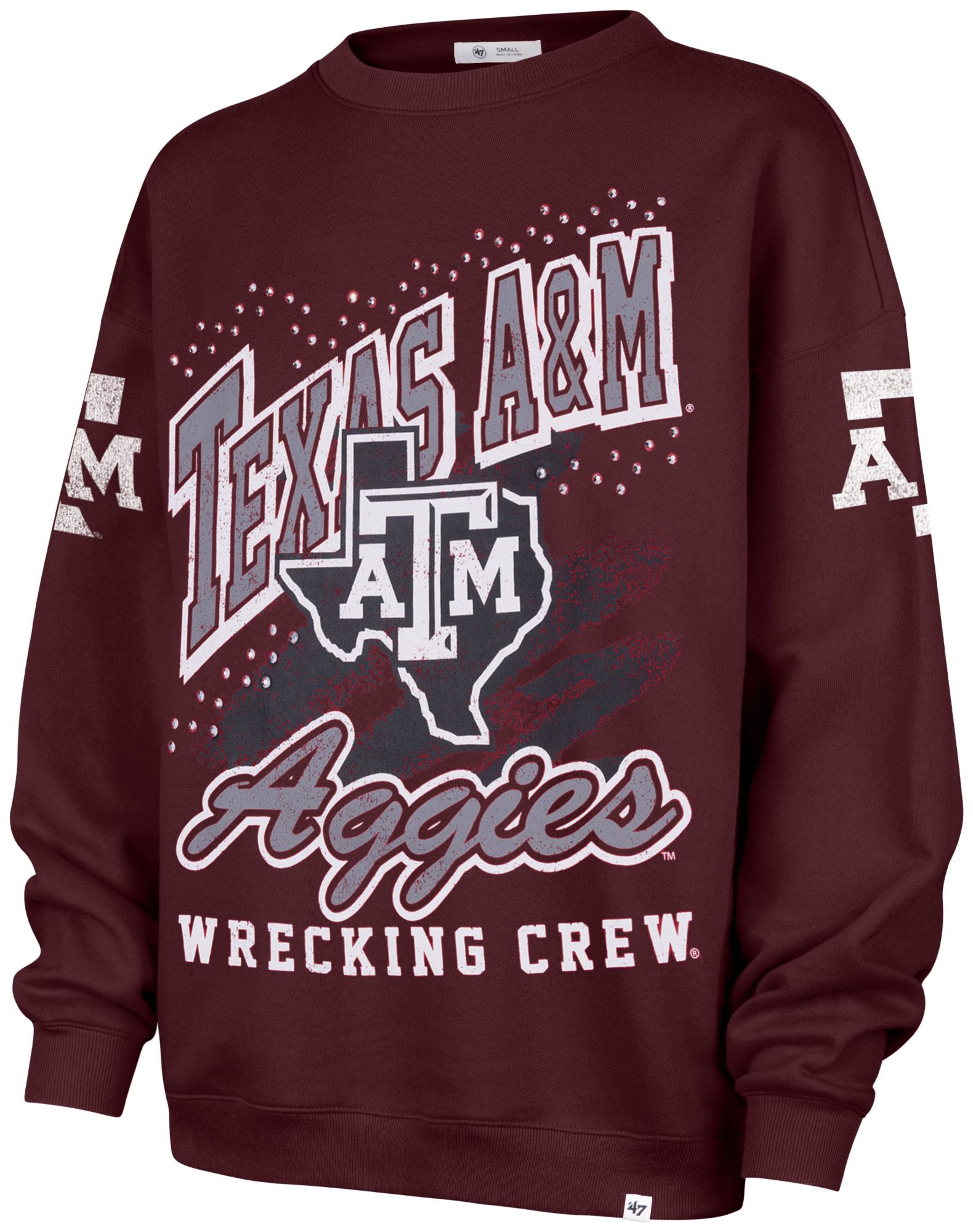 '47 Women's Texas A&amp;M Aggies Maroon Gemstone Crewneck Sweatshirt