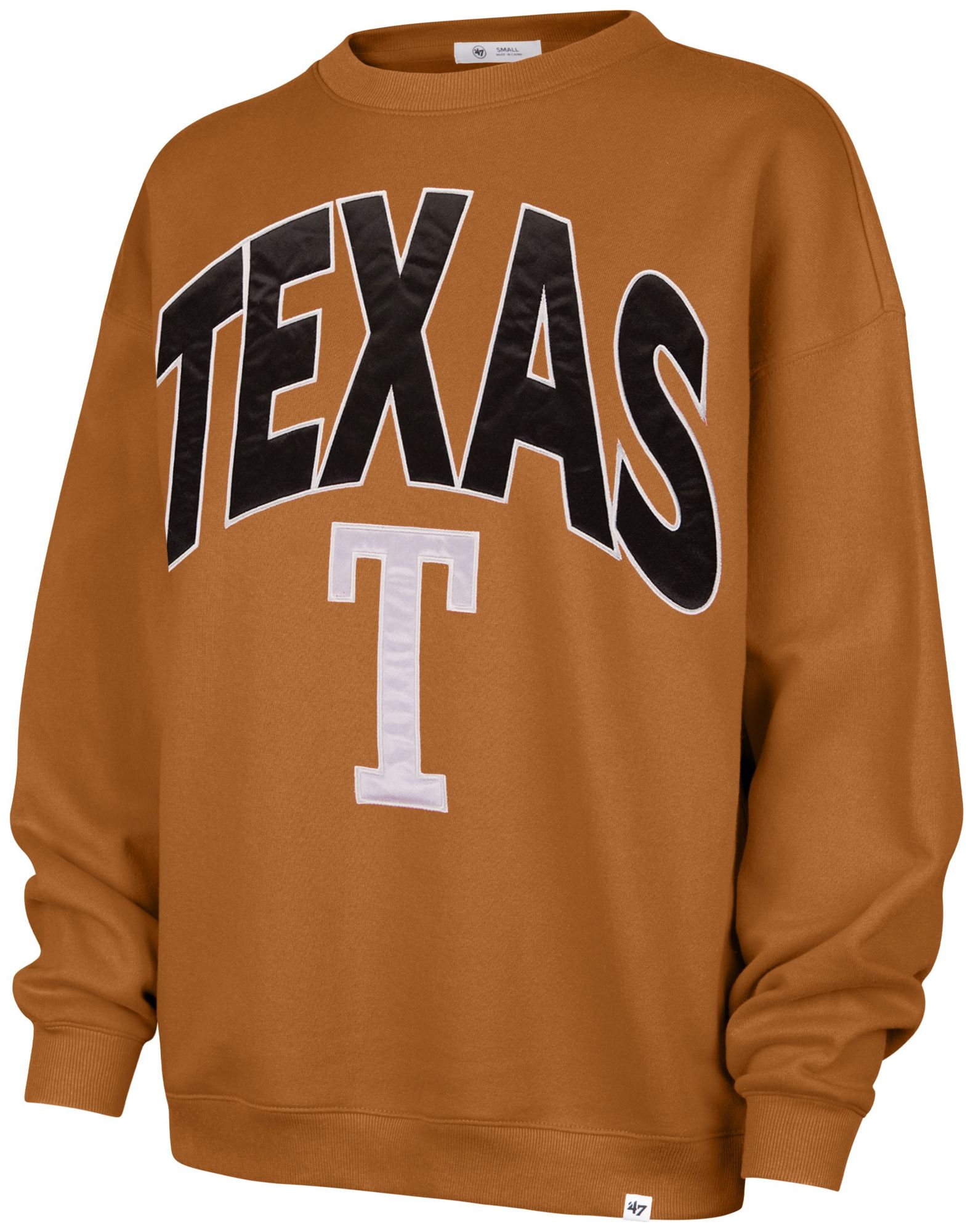 '47 Women's Texas Longhorns Orange Innings Crewneck Sweatshirt