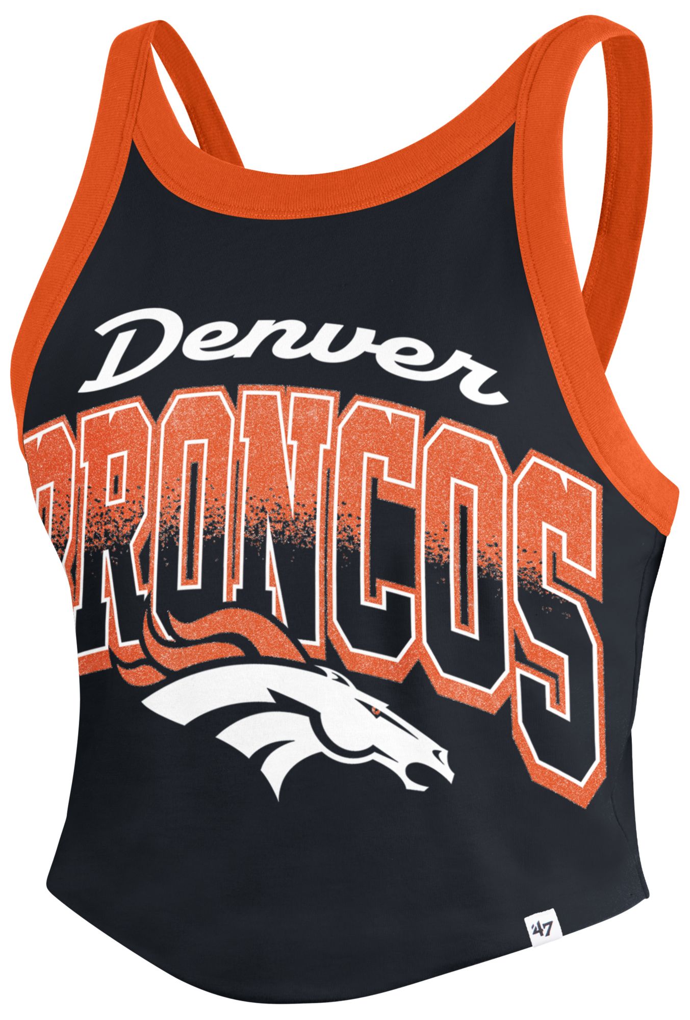'47 Women's Denver Broncos Navy Shimmer Tank