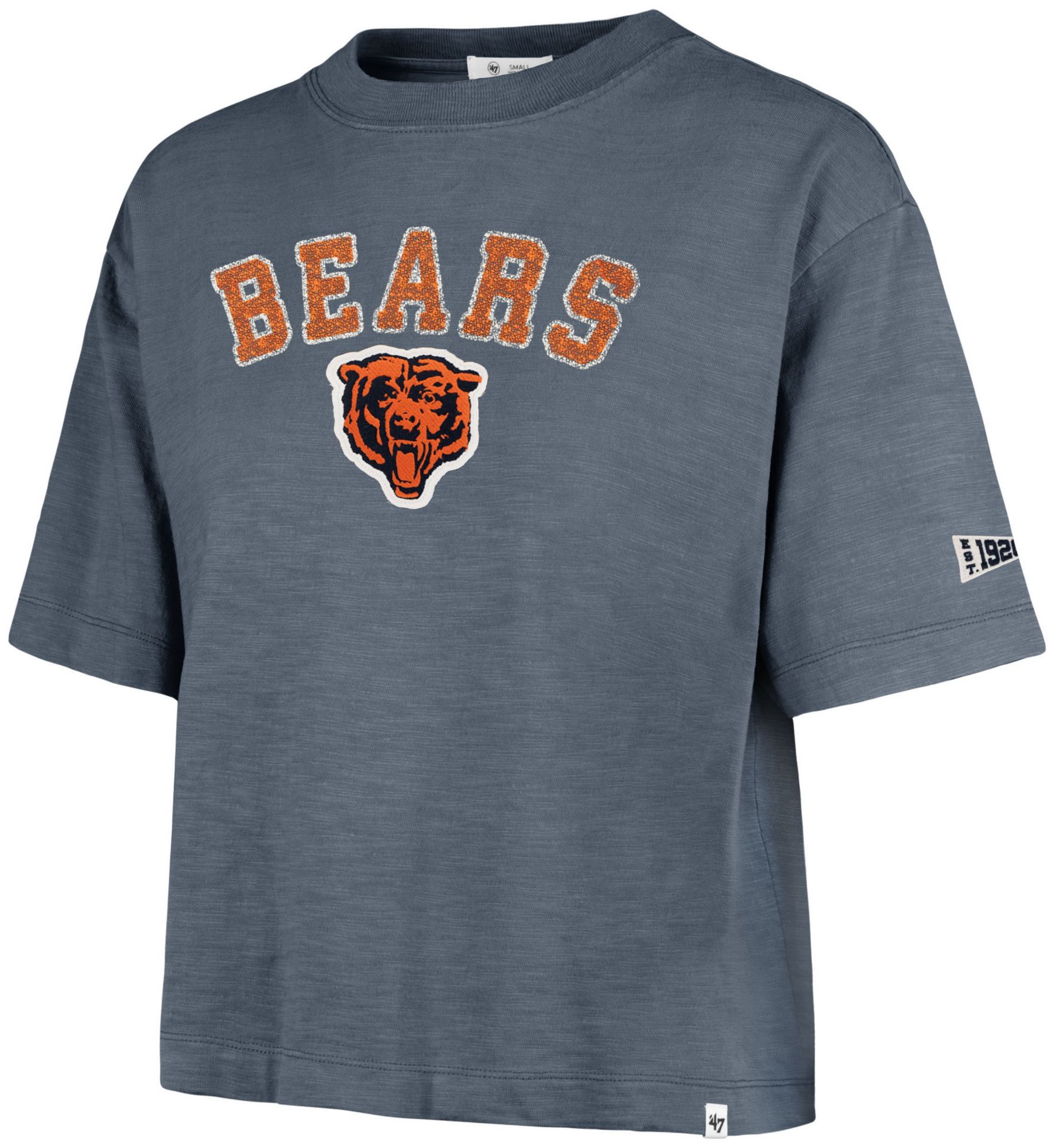 47 Women's Chicago Bears Rusted Navy Elmore Slub T-Shirt