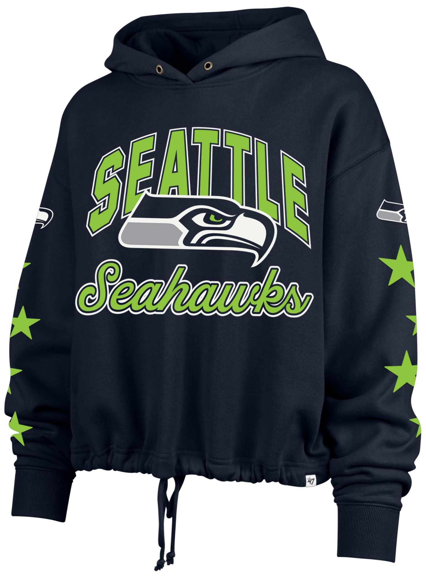 '47 Women's Seattle Seahawks Navy Star Venice Hoodie