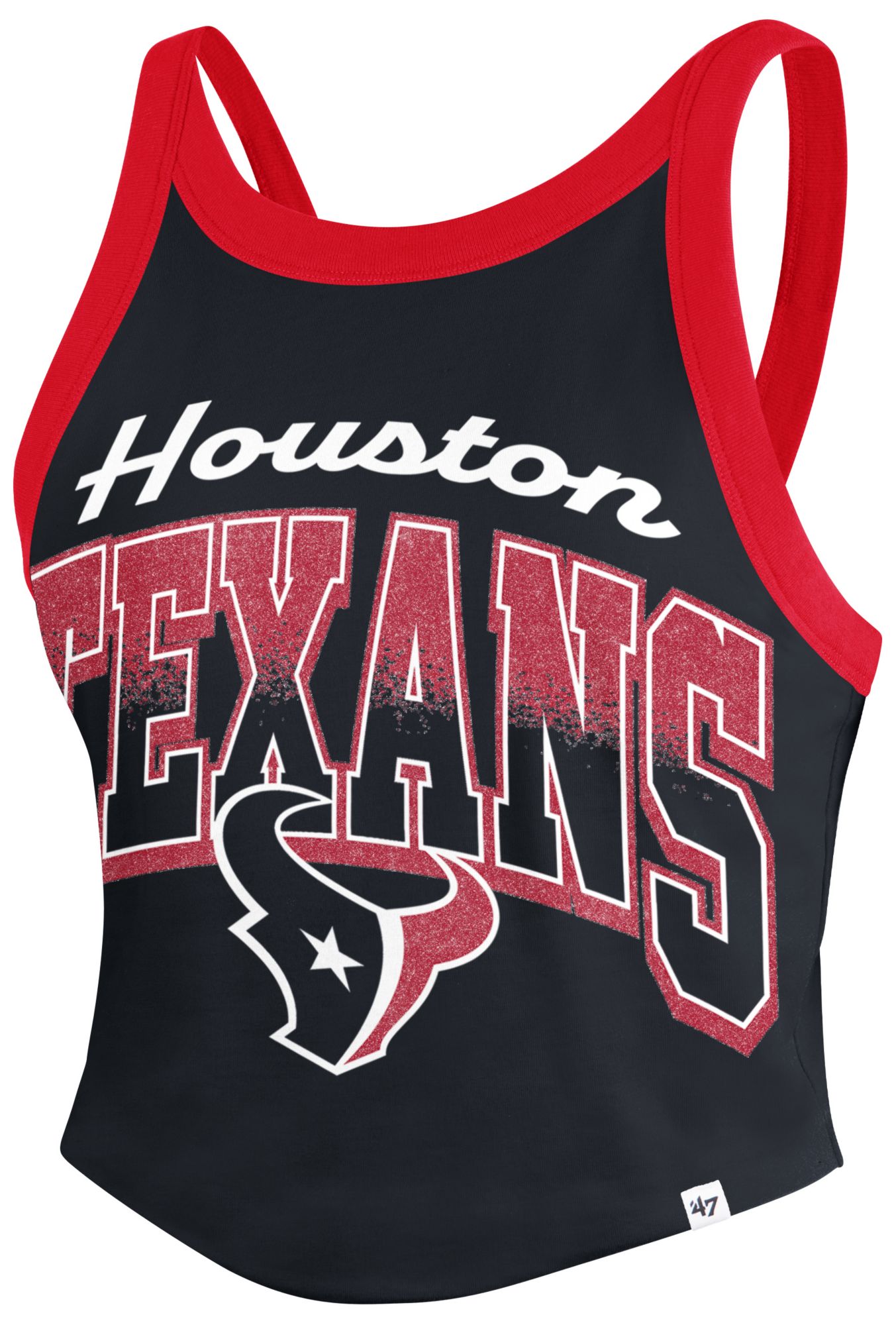 '47 Women's Houston Texans Navy Shimmer Tank