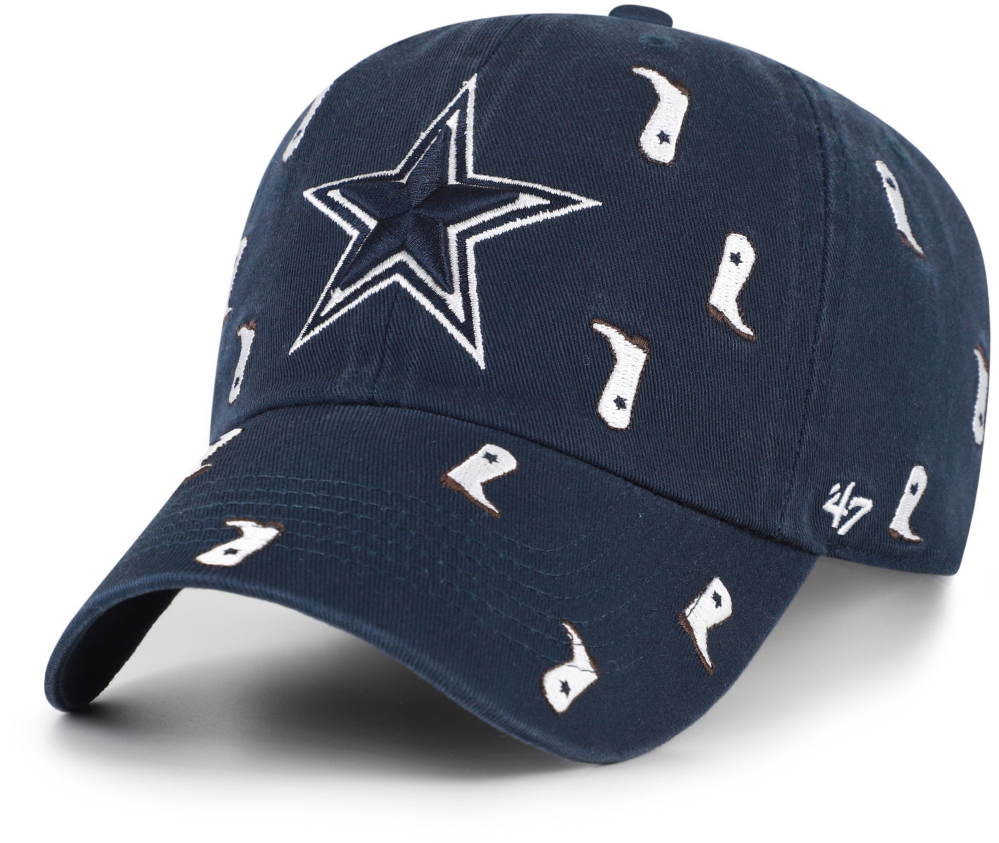 '47 Women's Dallas Cowboys Navy Confetti Clean Up Adjustable Hat