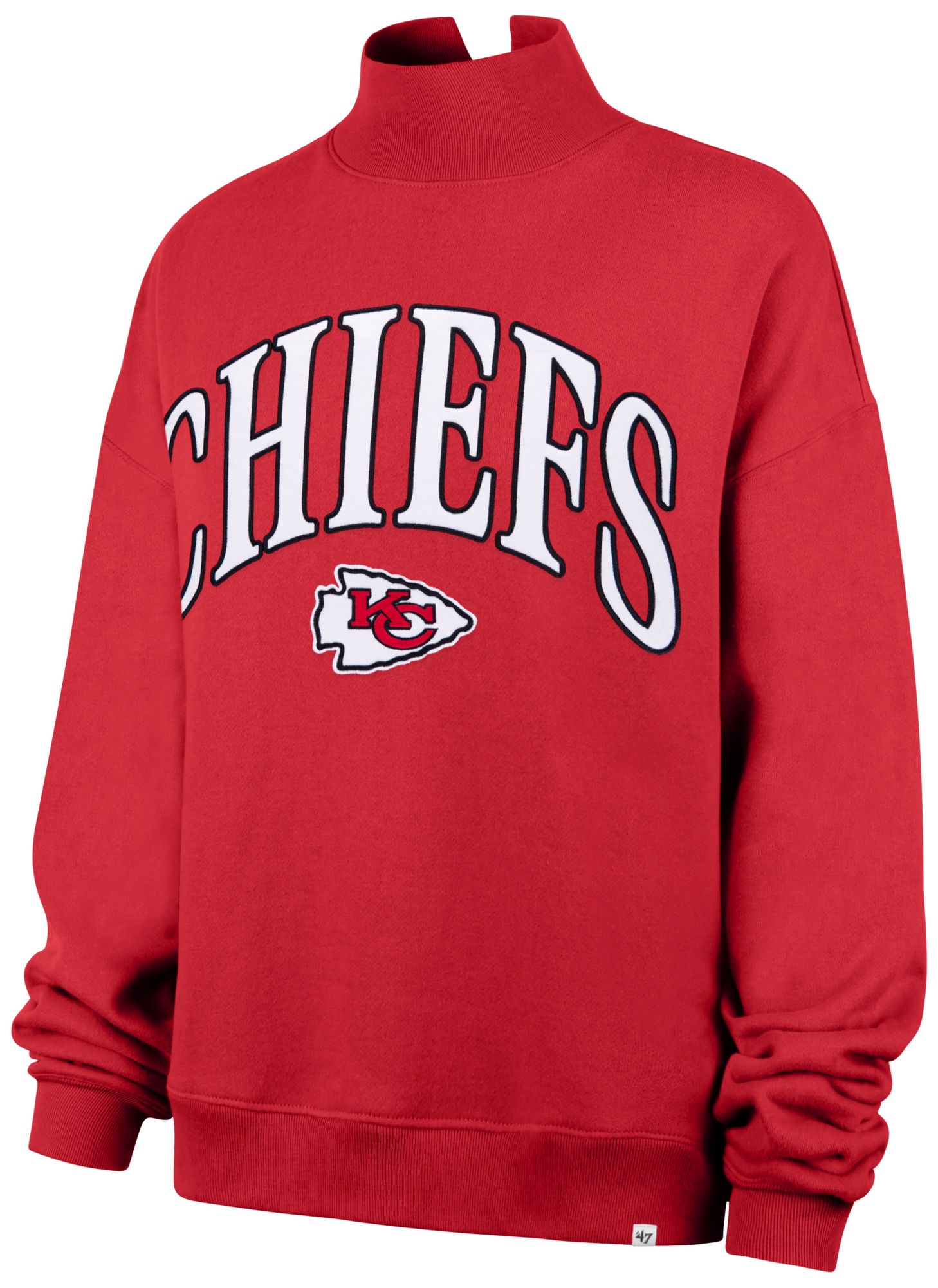 47 Women's Kansas City Chiefs Vantage Mock Neck Sweatshirt