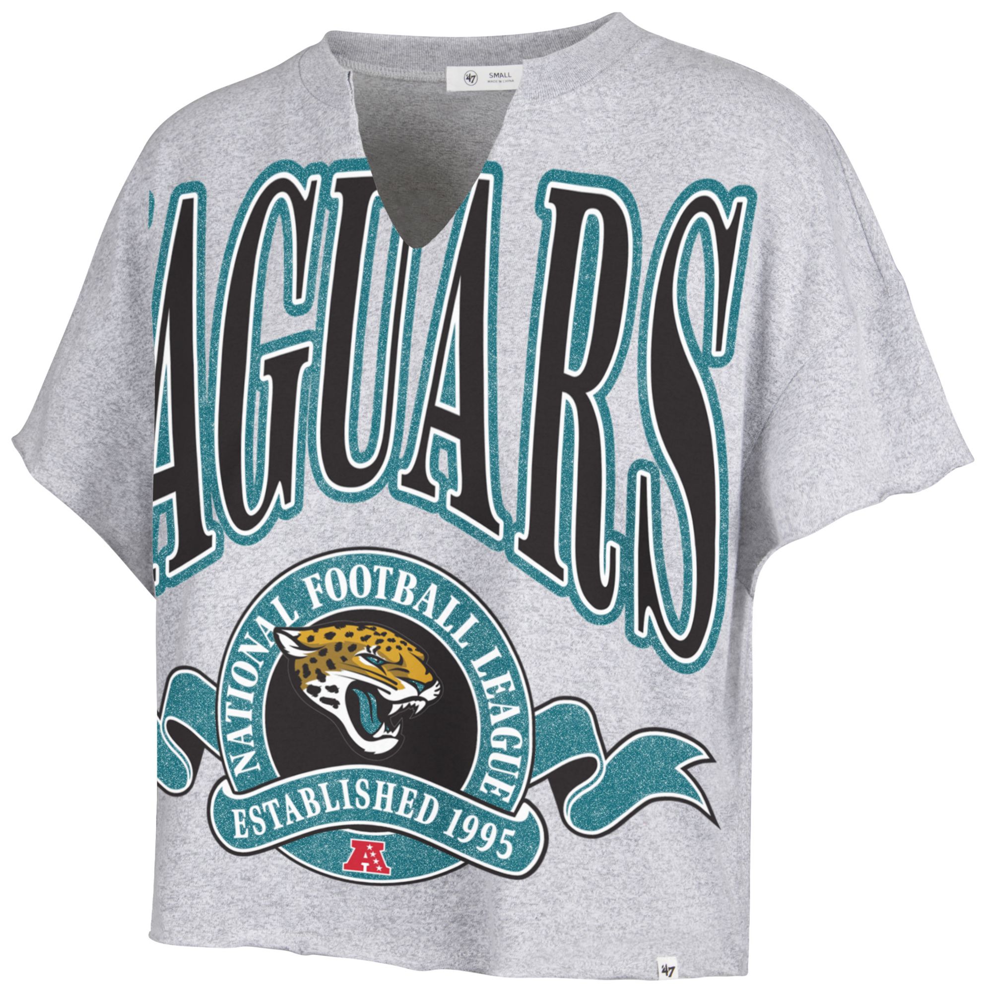 '47 Women's Jacksonville Jaguars Gray Banner Out T-Shirt