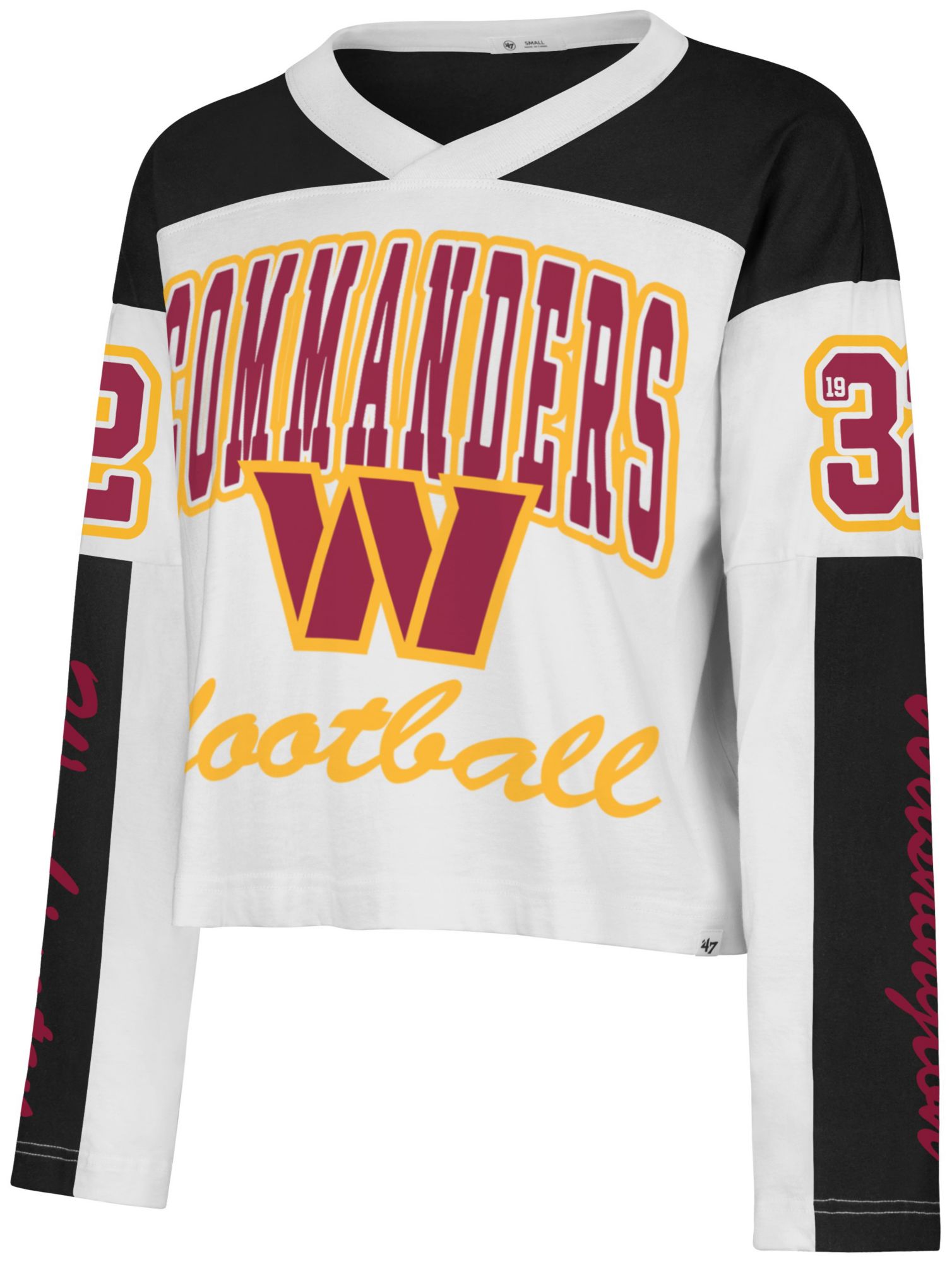 '47 Women's Washington Commanders White Exclamation Long Sleeve Shirt