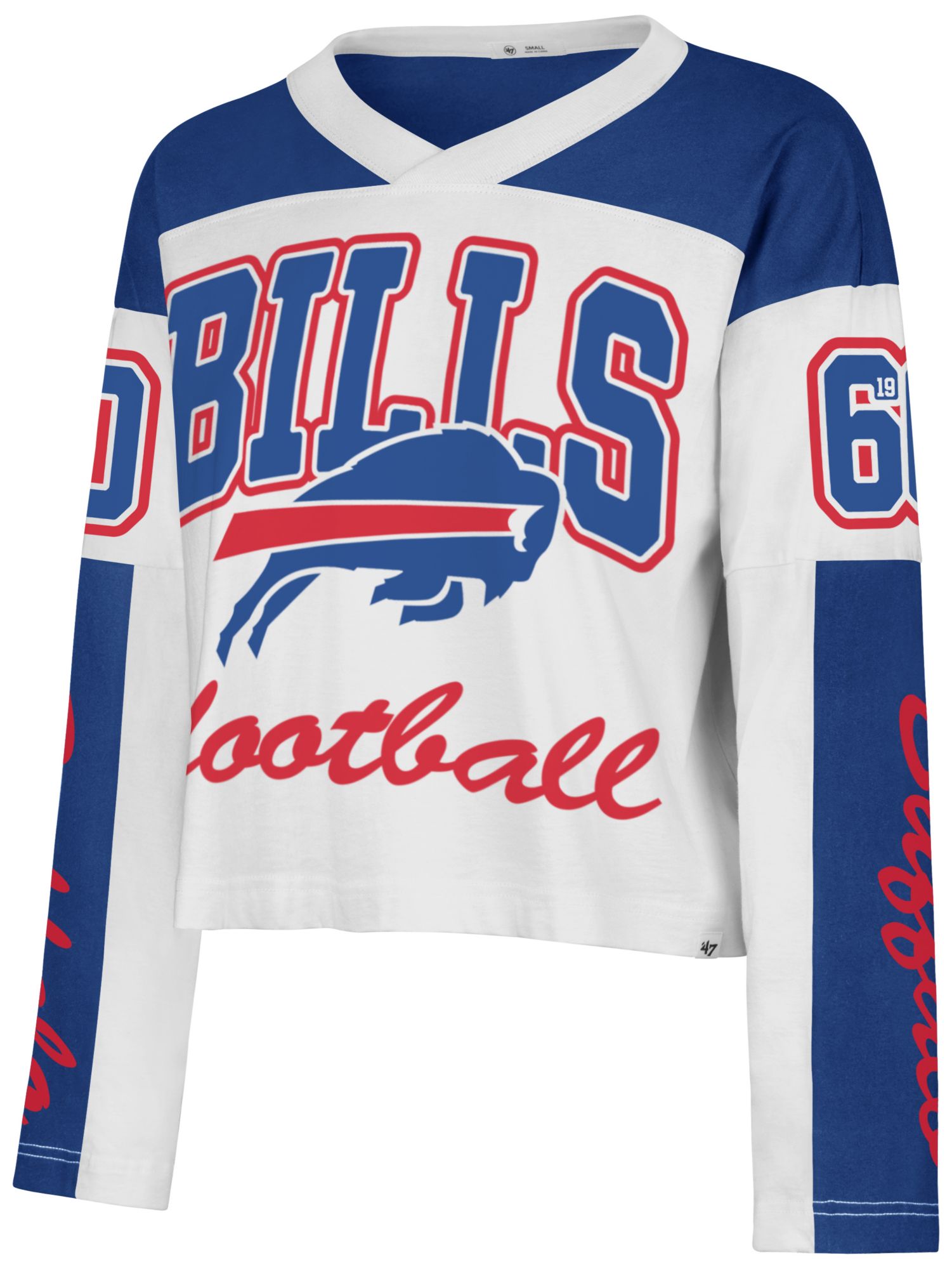 '47 Women's Buffalo Bills White Exclamation Long Sleeve Shirt
