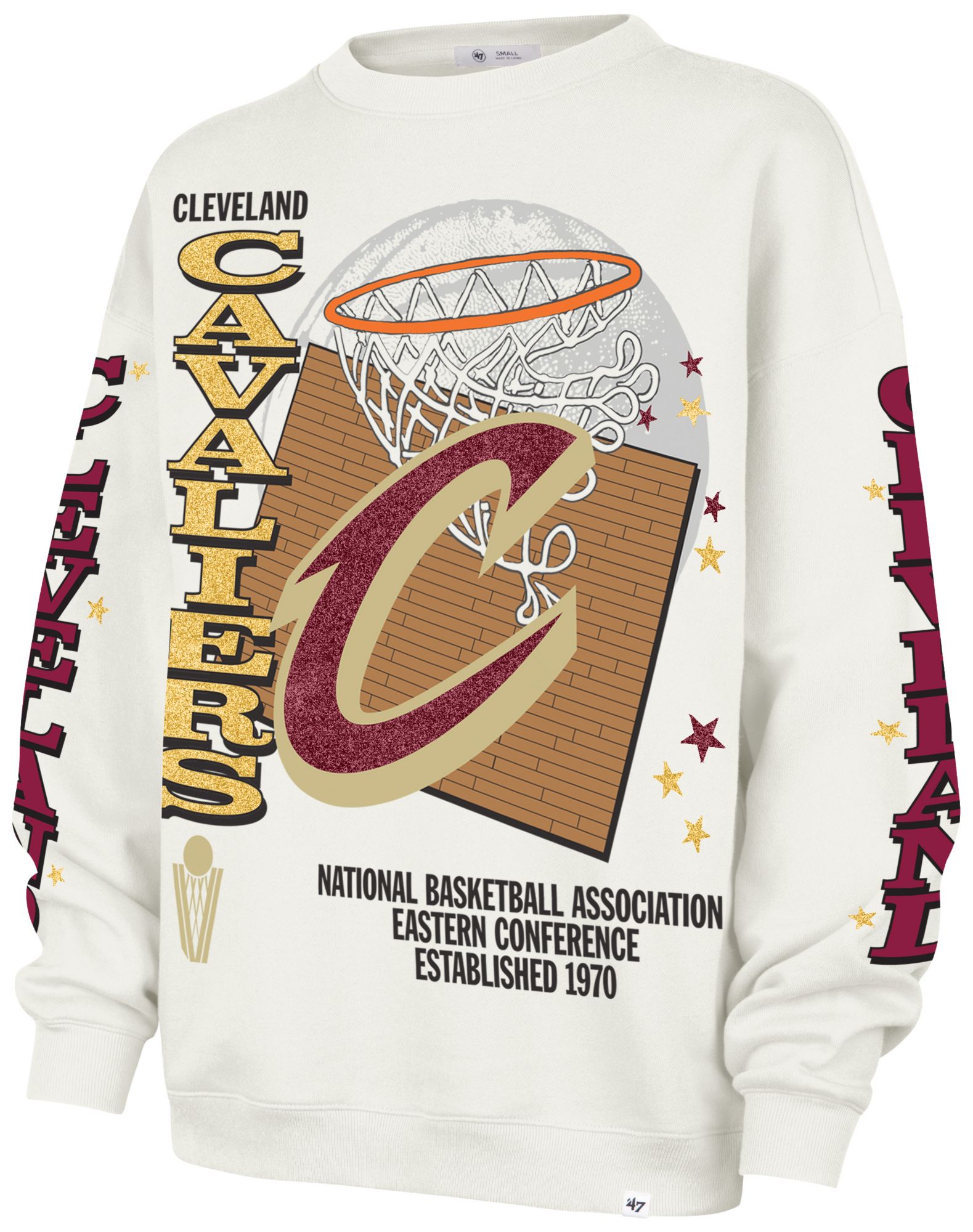 '47 Women's Cleveland Cavaliers Thunderous Oversized Crewneck Sweatshirt