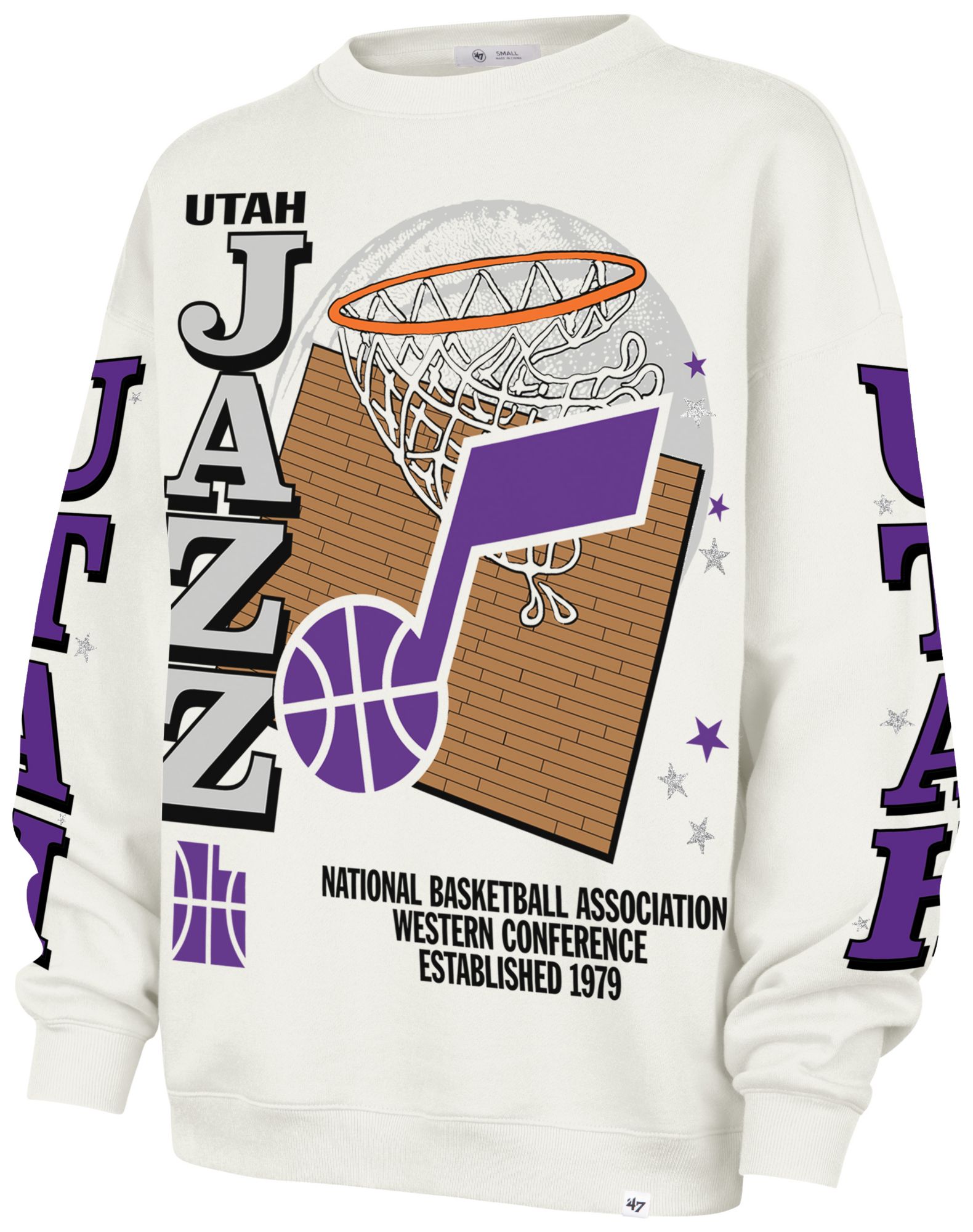 '47 Women's Utah Jazz Thunderous Oversized Crewneck Sweatshirt