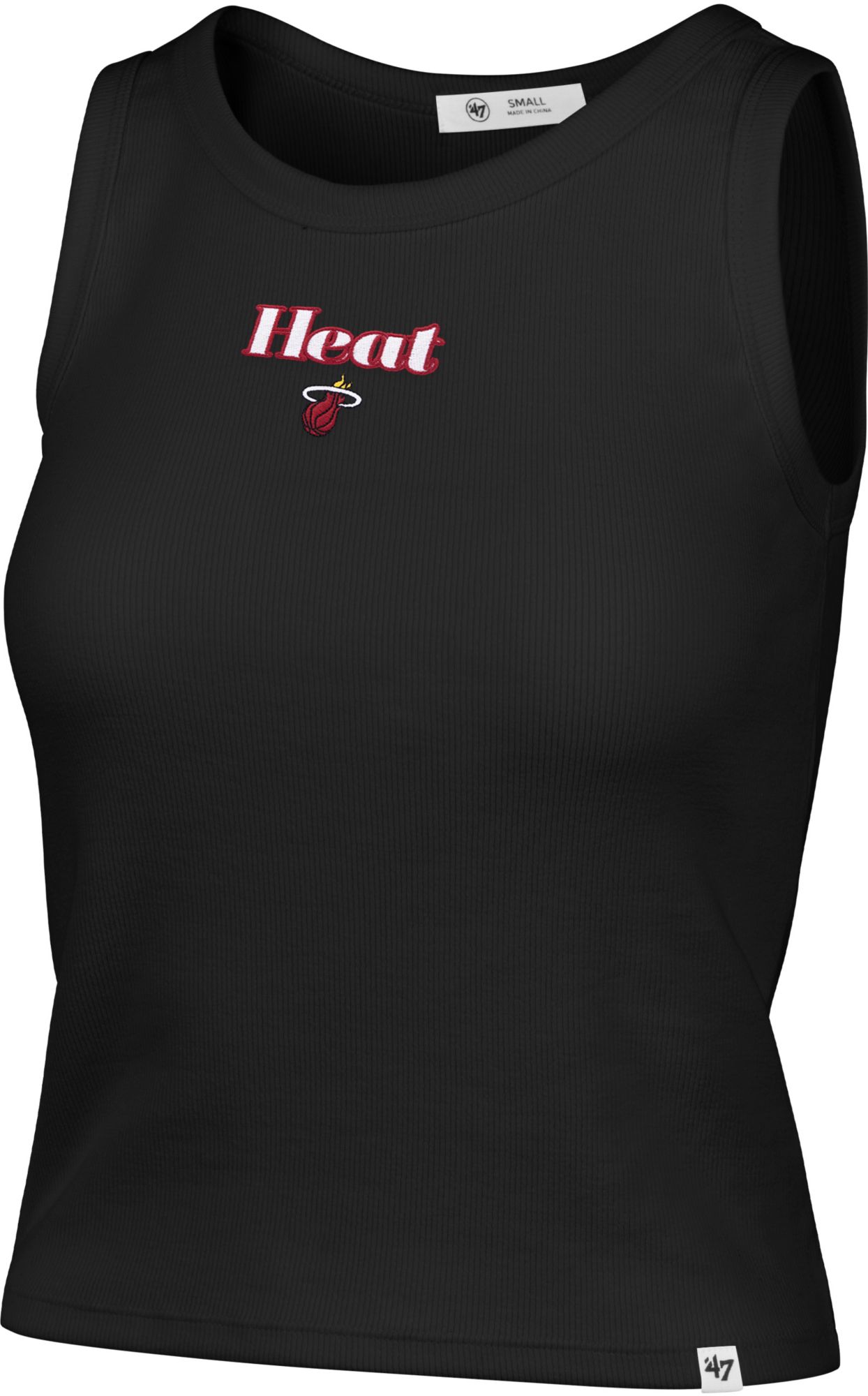 '47 Women's Miami Heat Black Baby Rib Tank Top