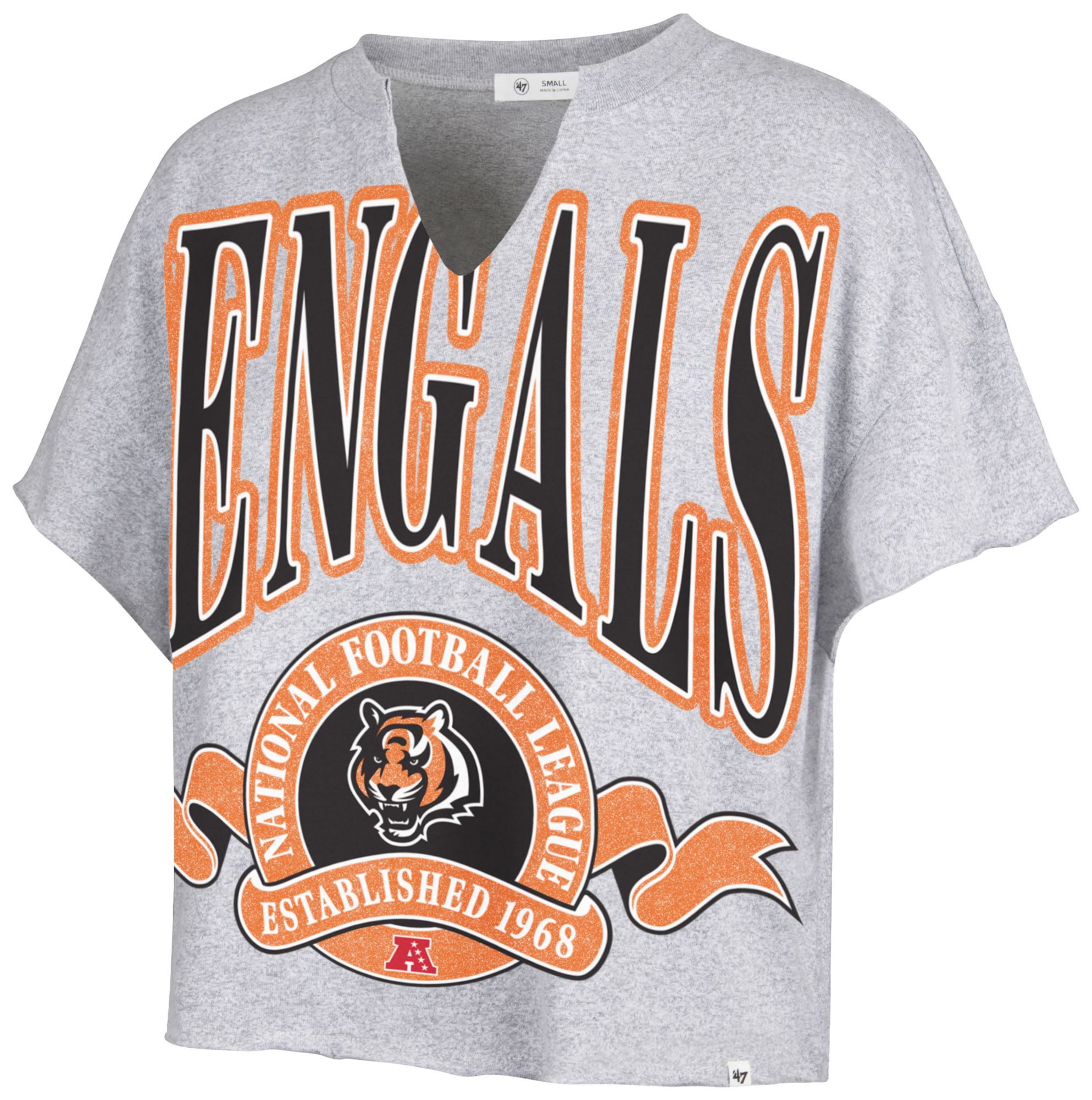 '47 Women's Cincinnati Bengals Gray Banner Out T-Shirt