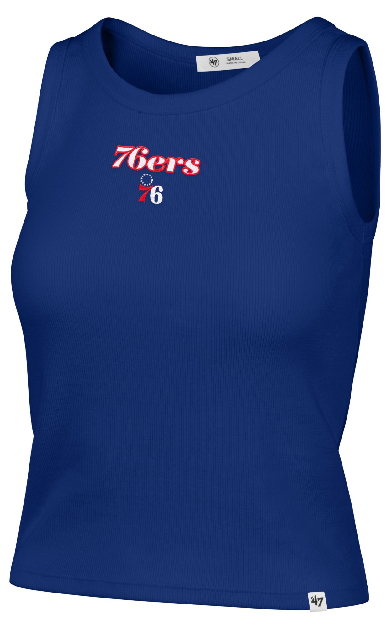 '47 Women's Philadelphia 76ers Royal Baby Rib Tank Top