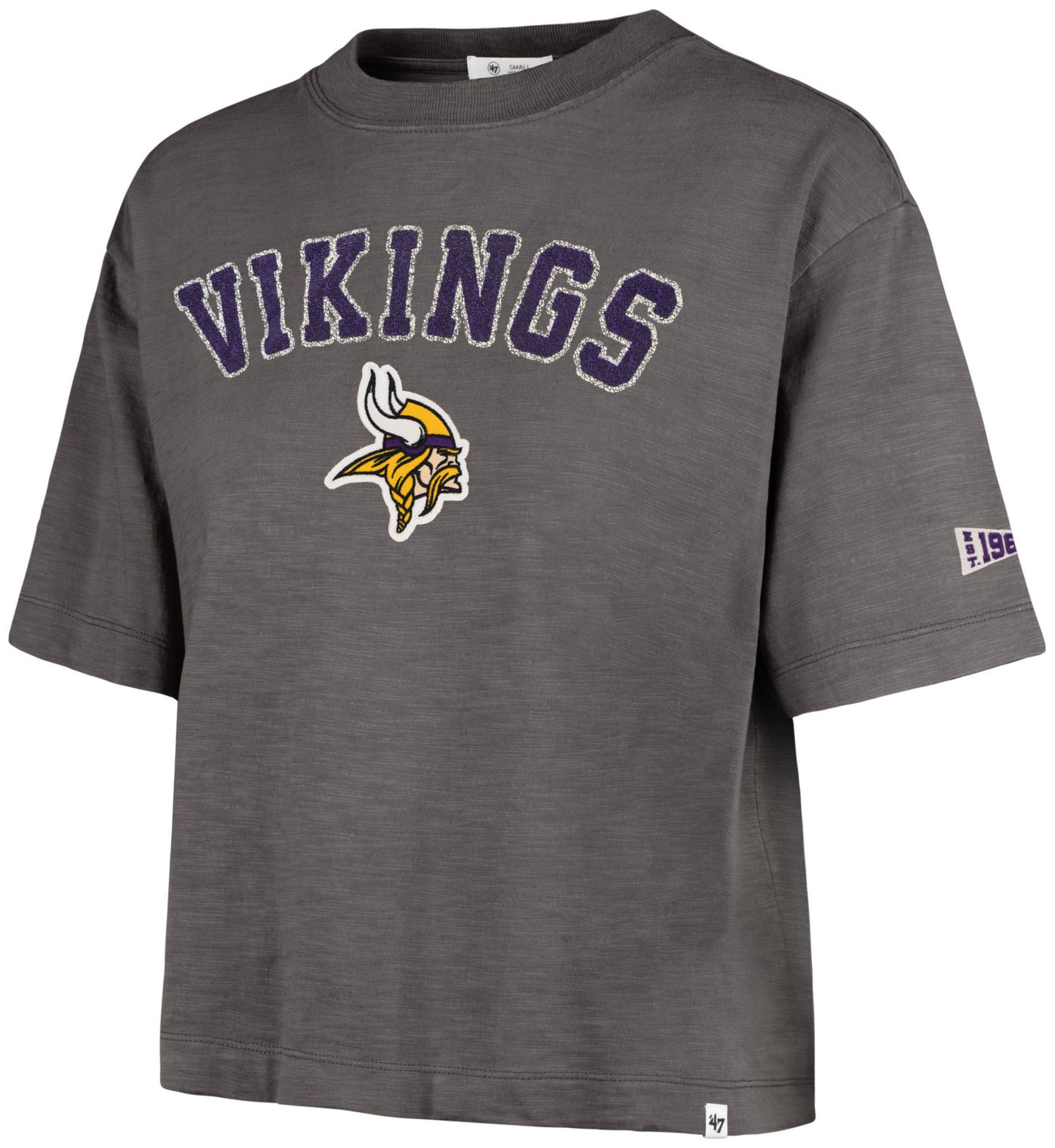 '47 Women's Minnesota Vikings Coal Elmore T-Shirt