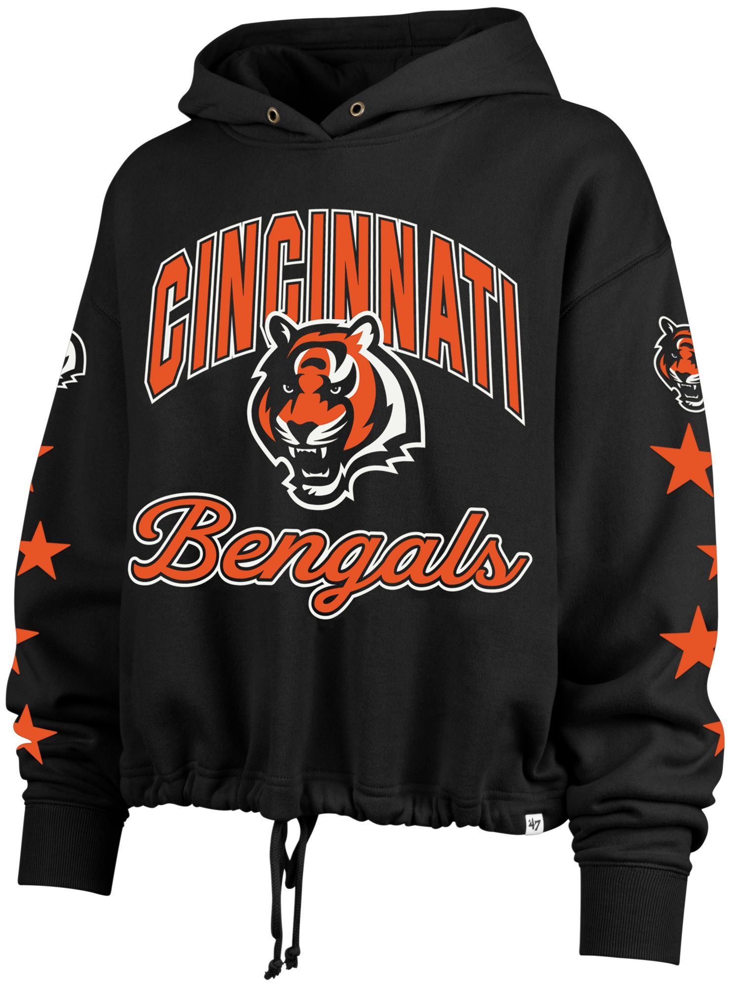'47 Women's Cincinnati Bengals Jet Black Star Venice Hoodie