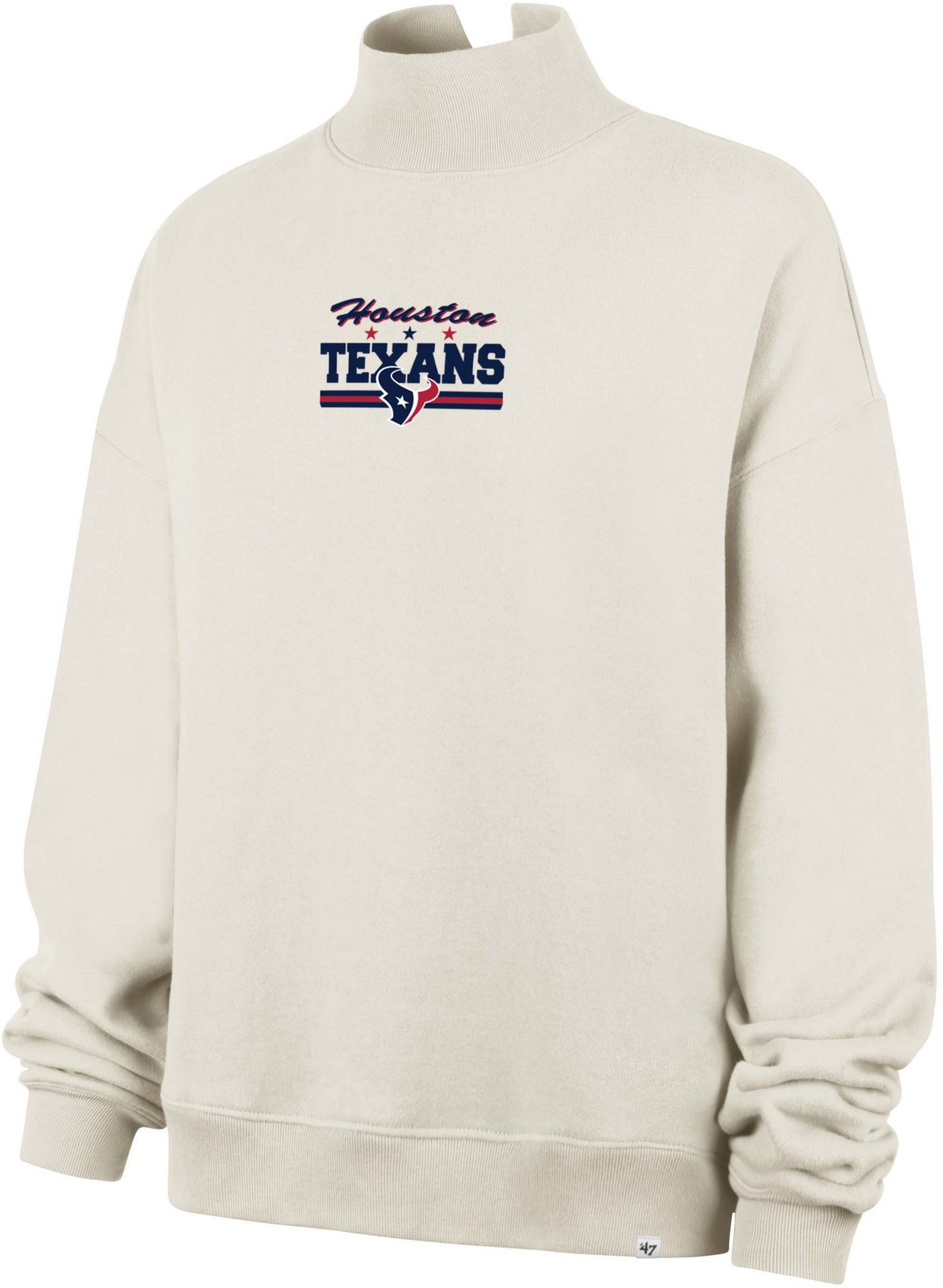 '47 Women's Houston Texans Alternate City Mock Neck Sweatshirt