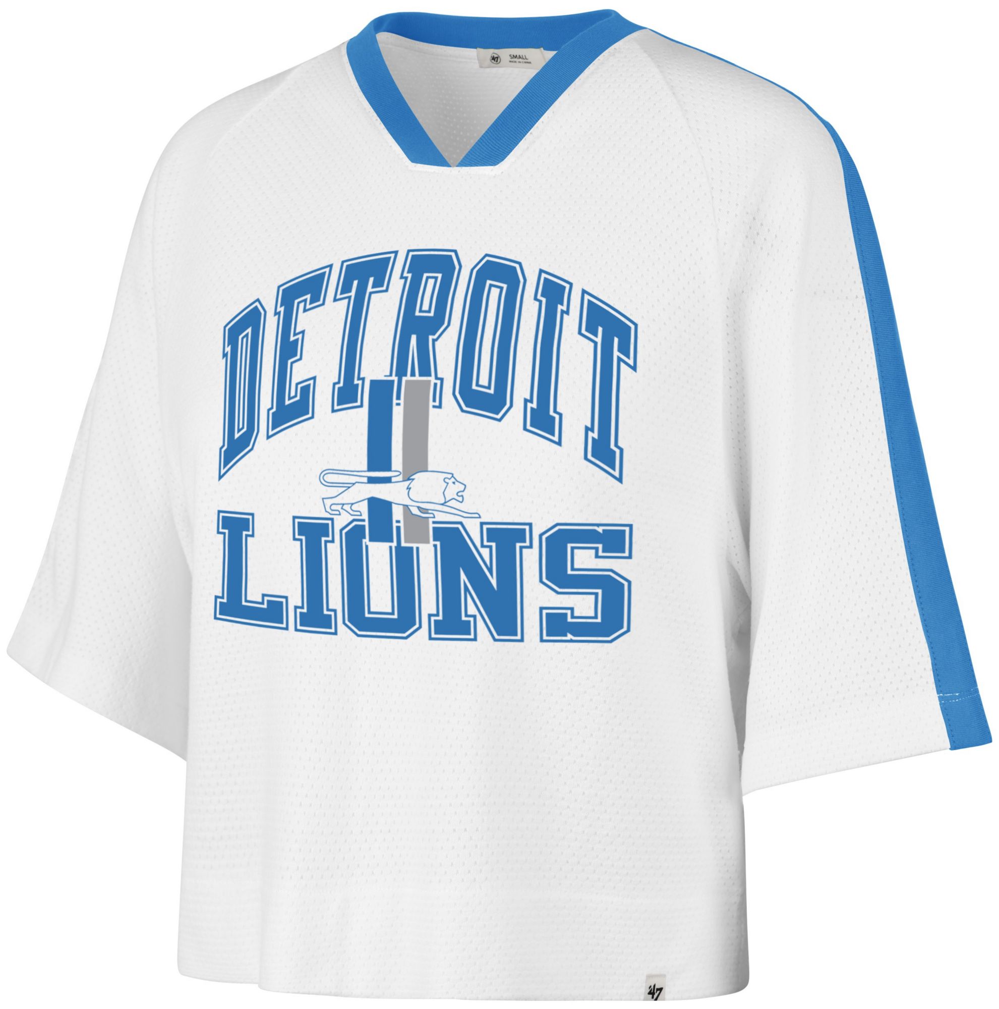 '47 Women's Detroit Lions White Arch Jersey Long Sleeve Shirt