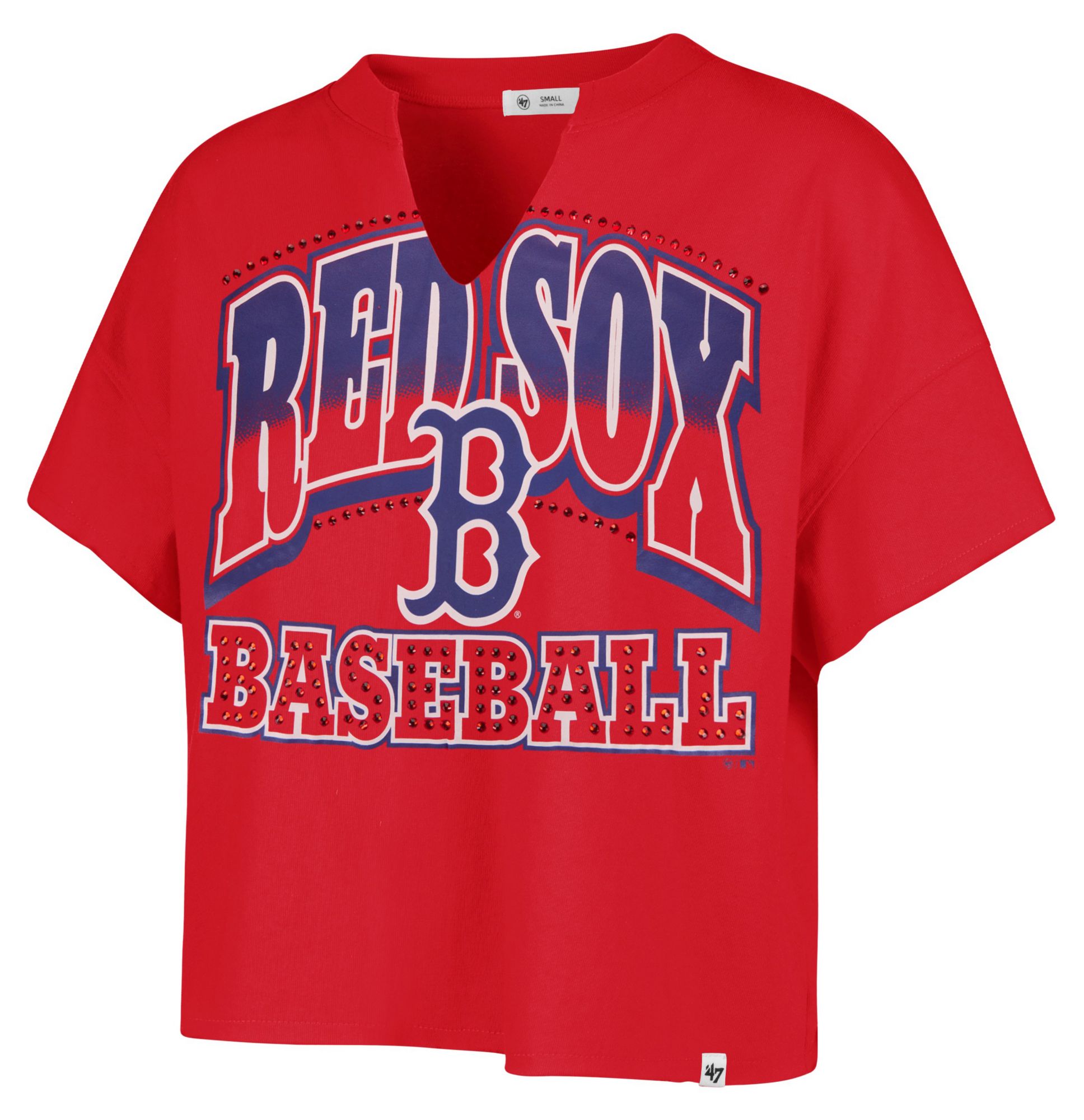 '47 Women's Boston Red Sox Win Big Cropped T-Shirt