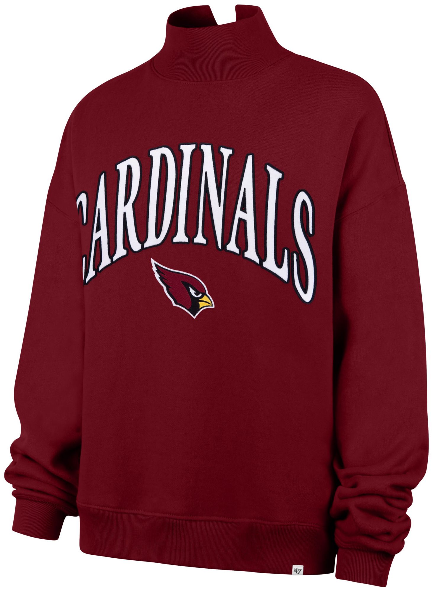 47 Women's Arizona Cardinals Vantage Mock Neck Sweatshirt