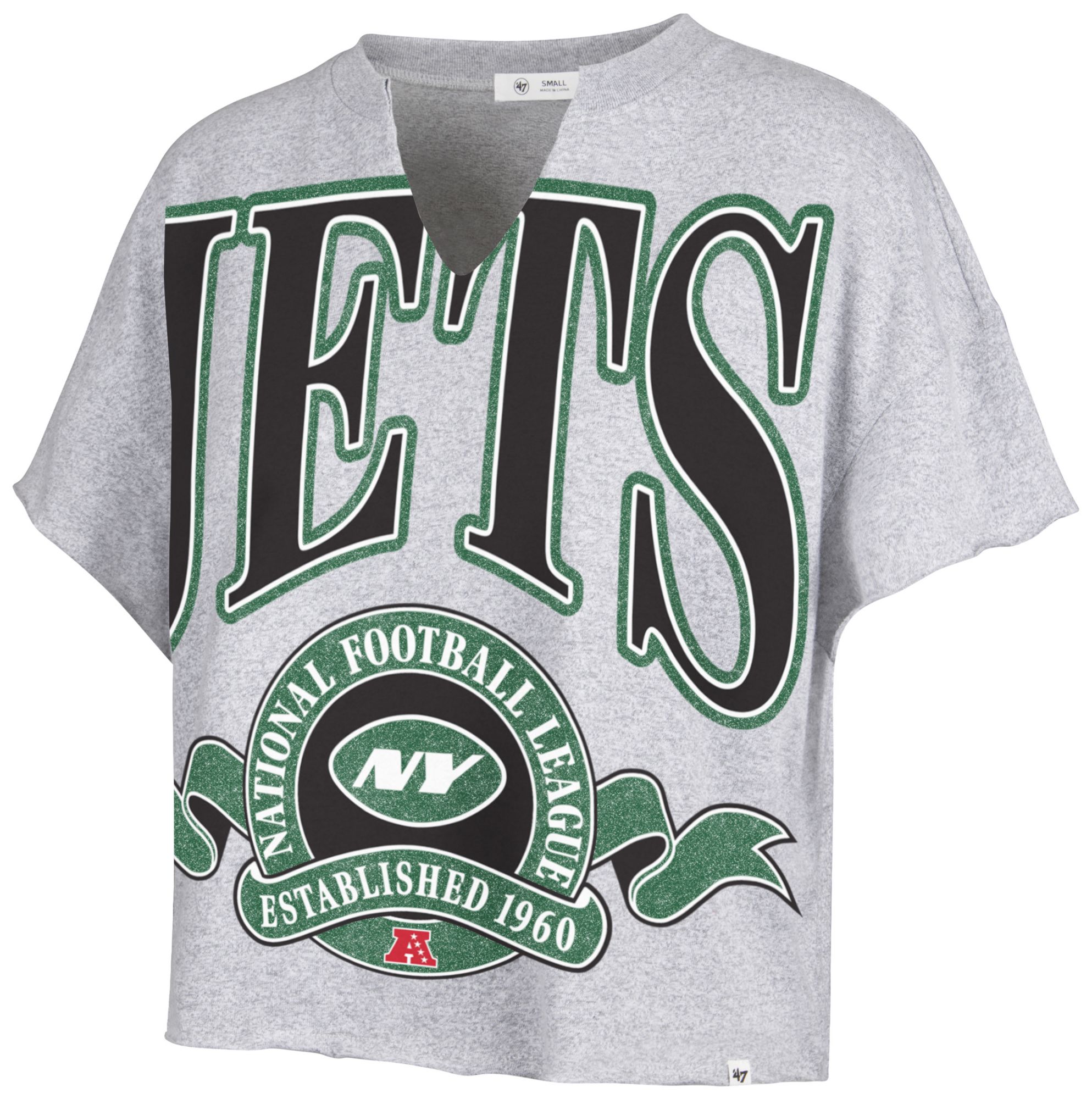 '47 Women's New York Jets Gray Banner Out T-Shirt