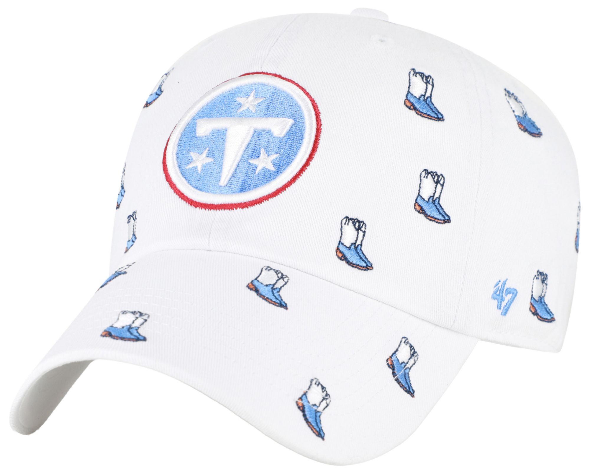 '47 Women's Tennessee Titans White Confetti Clean Up Adjustable Hat