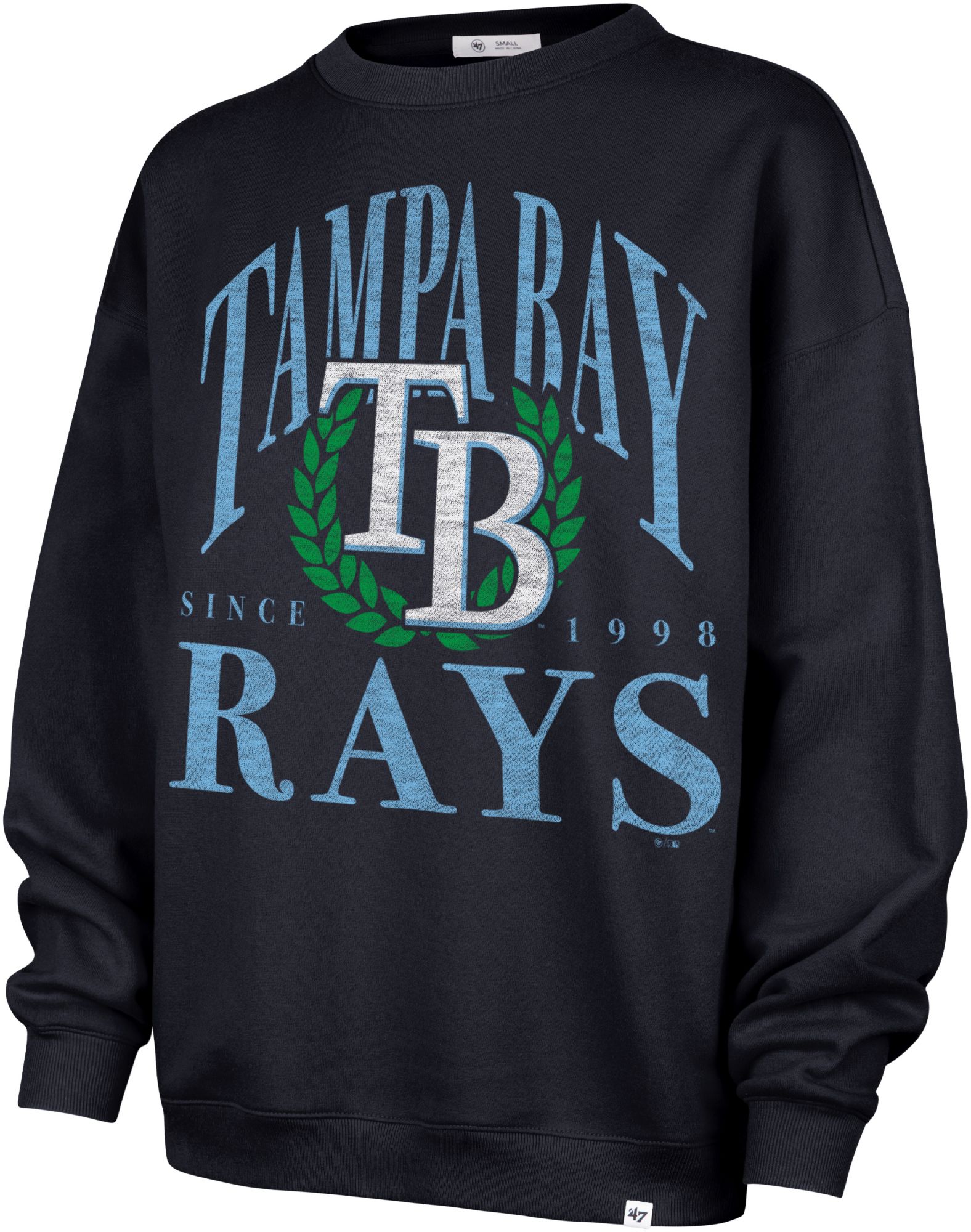 '47 Women's Tampa Bay Rays Pitch Out Oversized Crewneck Sweatshirt